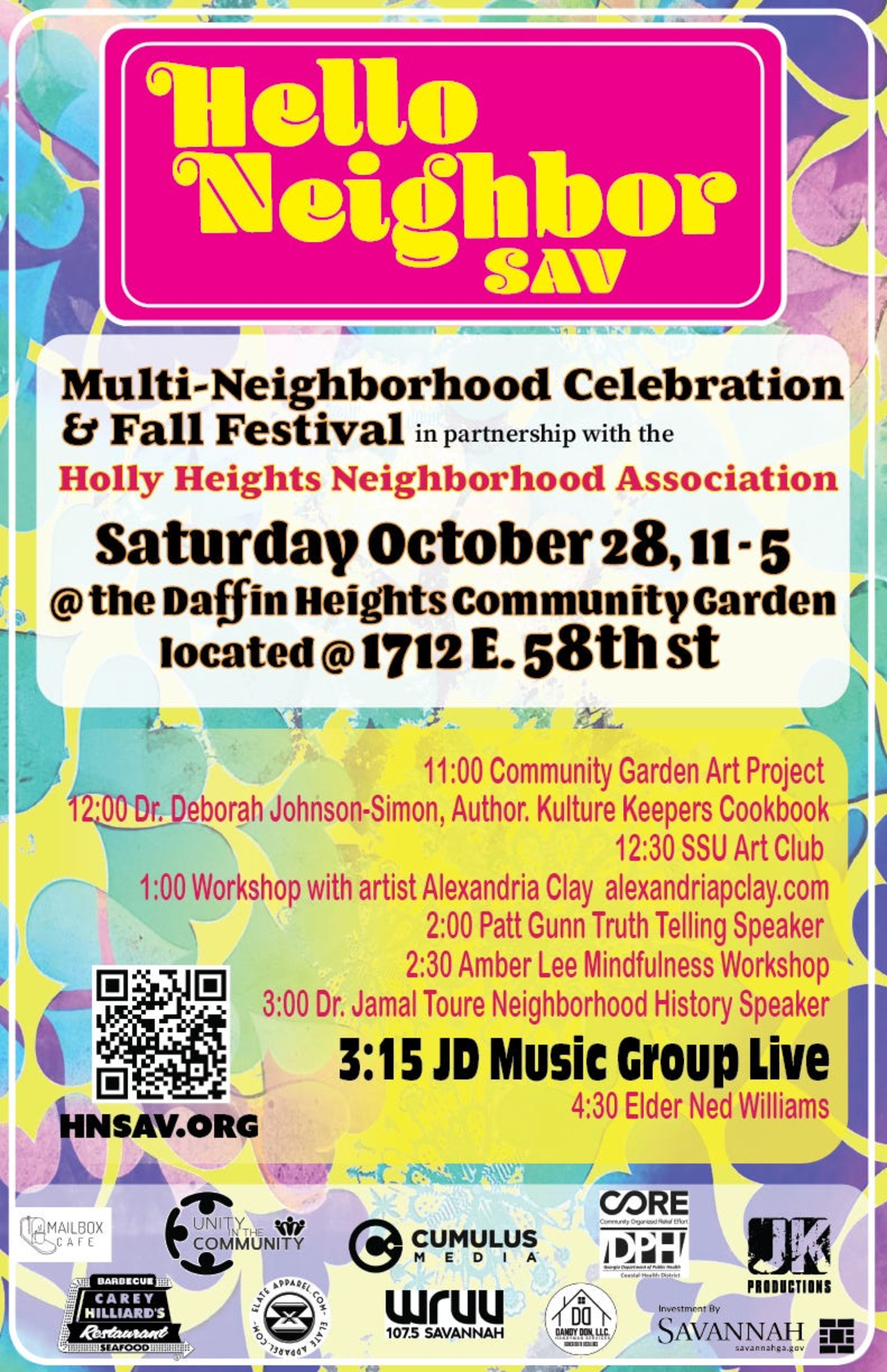 Hello Neighbor Multi-Neighborhood Celebration and Fall Festival Poster
