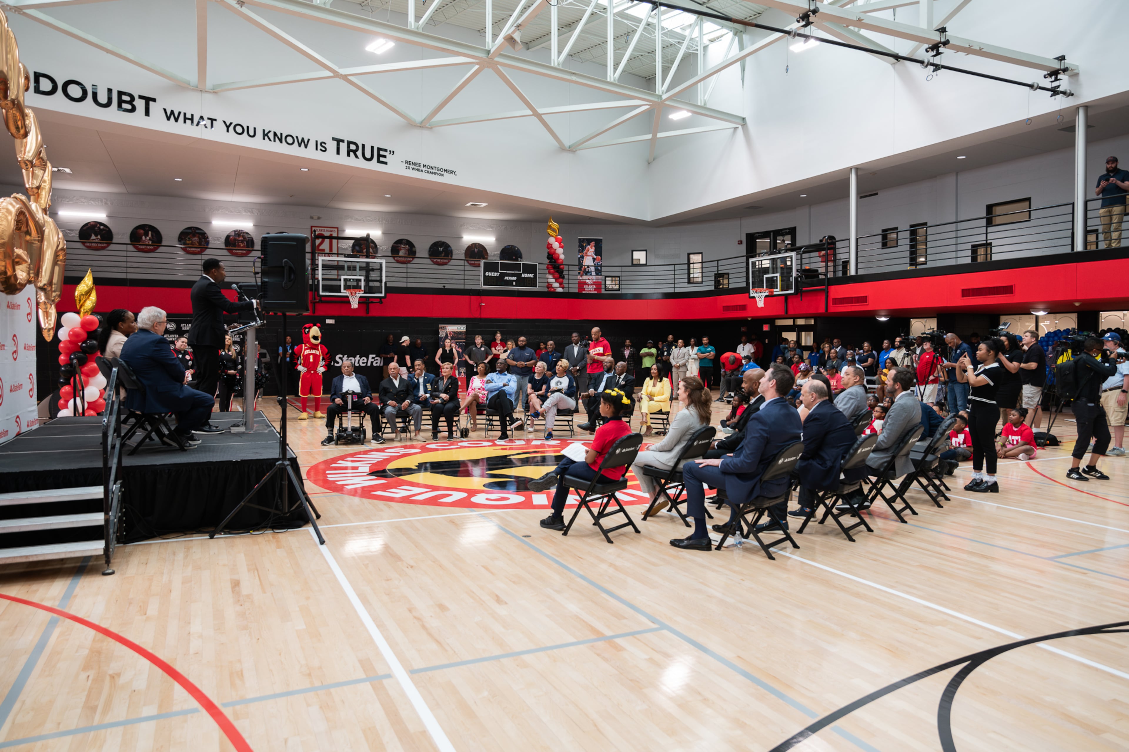 On Thursday, Atlanta Hawks and State Farm opened their 10th Good Neighbor Club at the Andrew and Walter Young Family YMCA in Southwest Atlanta.