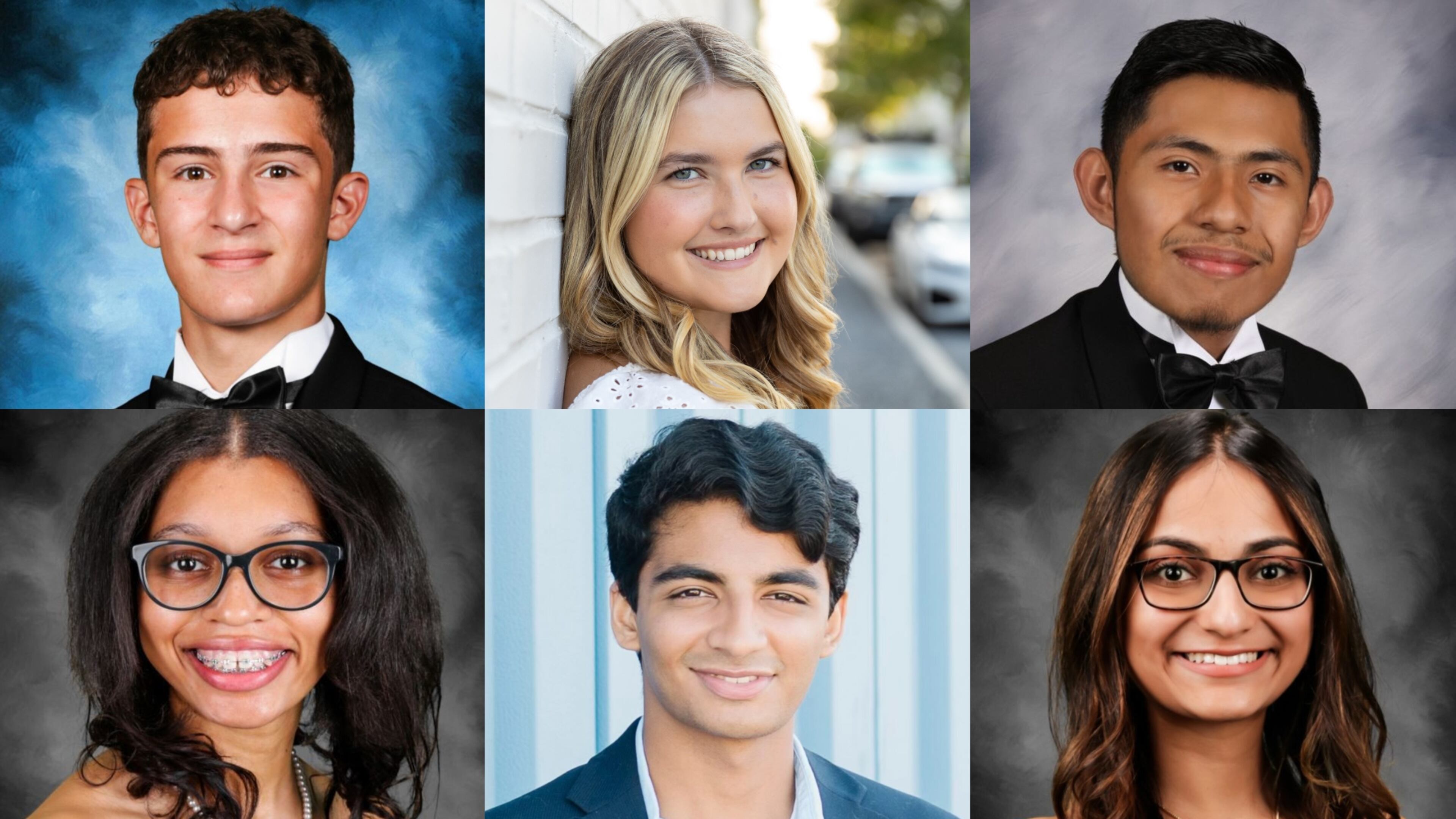 What do valedictorians across the metro Atlanta area say about their high school experience and their futures. We asked. Among the valedictorians who answered (top row, from left) Andrew Malooley (Collins Hill High, Gwinnett), Jessica Gorski (Whitewater High, Fayette), Jesus Ortiz (Osborne High, Cobb); and (bottom row, from left) Leah Johnson (Columbia High, DeKalb), Neil Shah (Dunwoody High, DeKalb), Payal Patel (Dacula High, Gwinnett). (Courtesy photos)