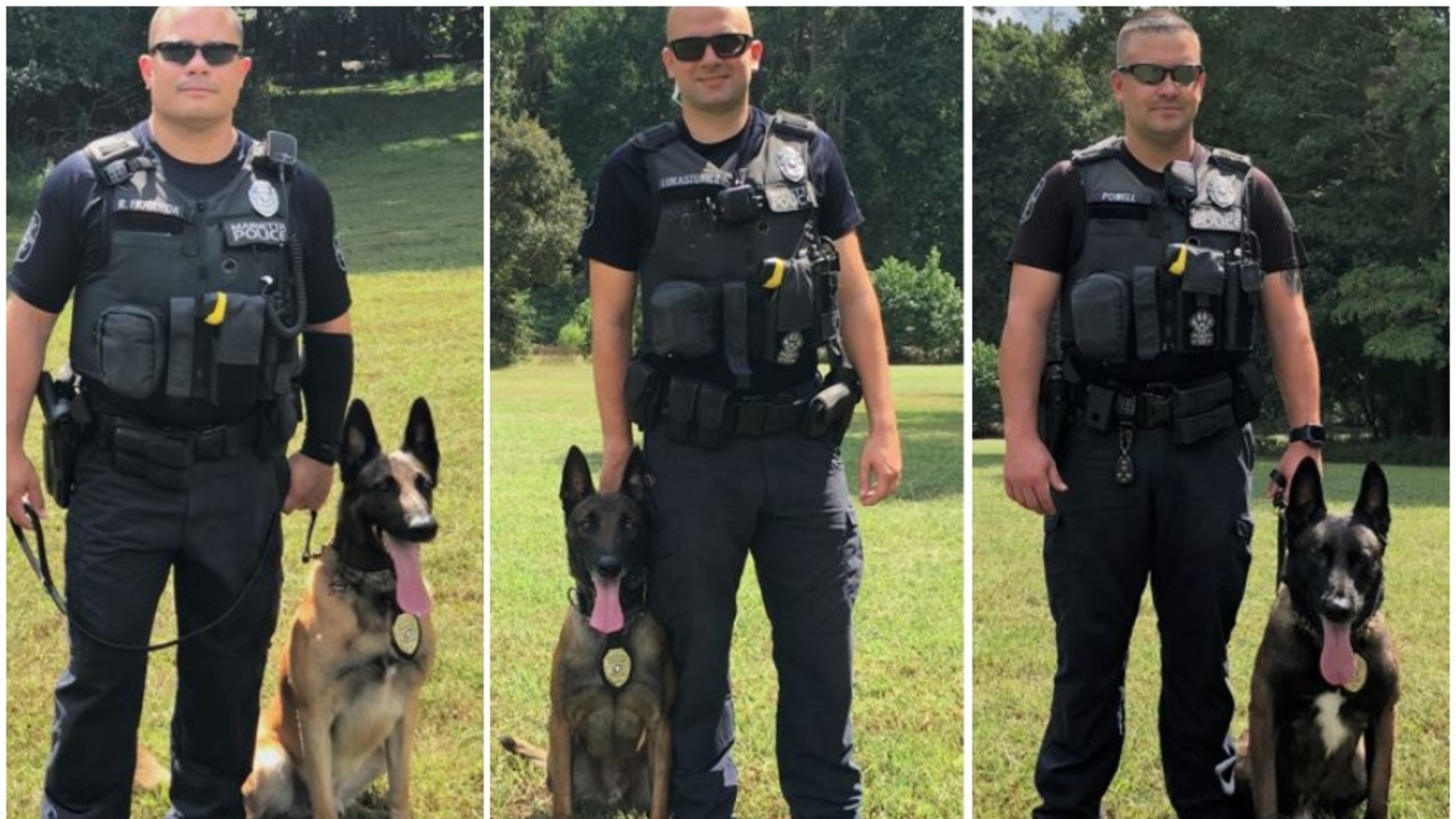 These three very good boys are now officially sworn Marietta police officers with badges and everything.