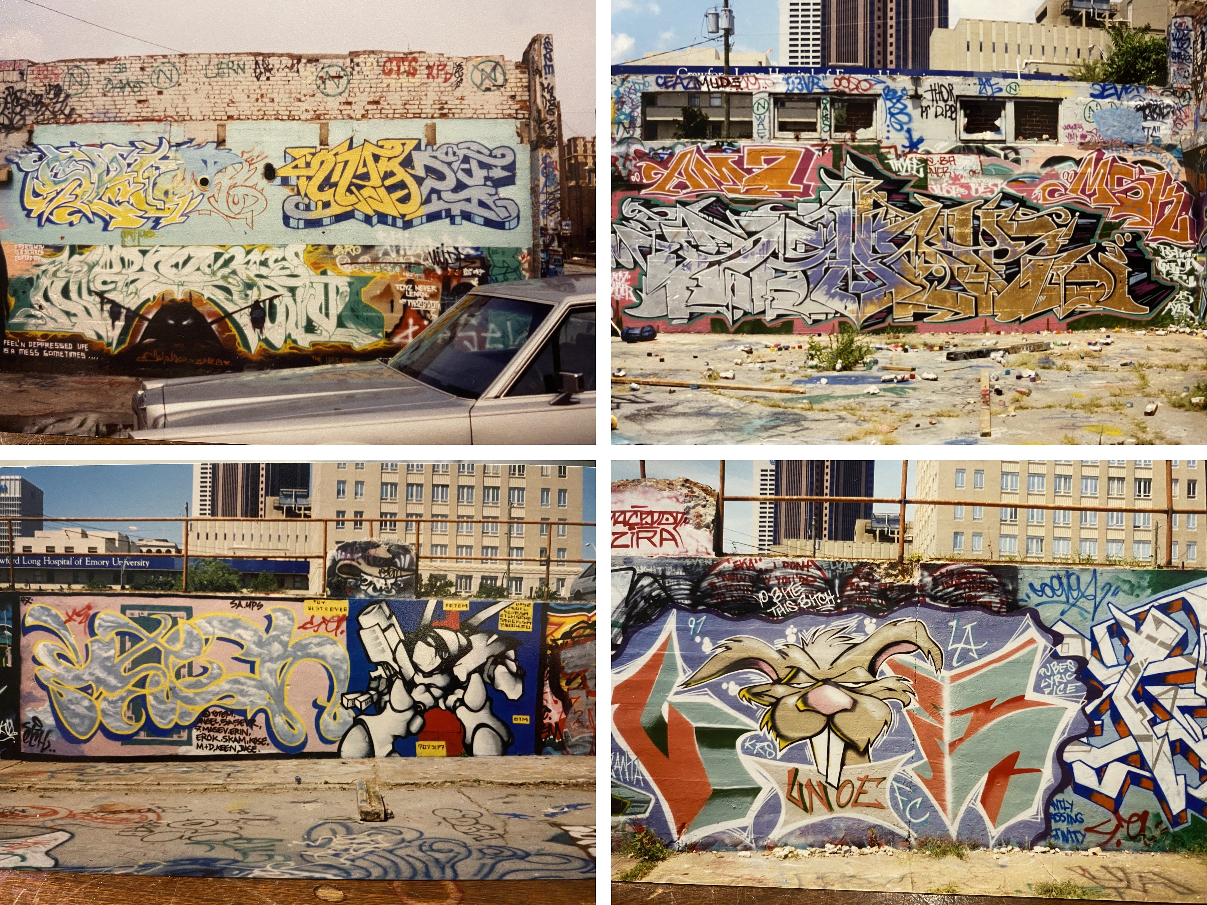 Civic Yard in 1997 with work by Sever, Ceaze and Masevo. (Photos by Skape Zilla)