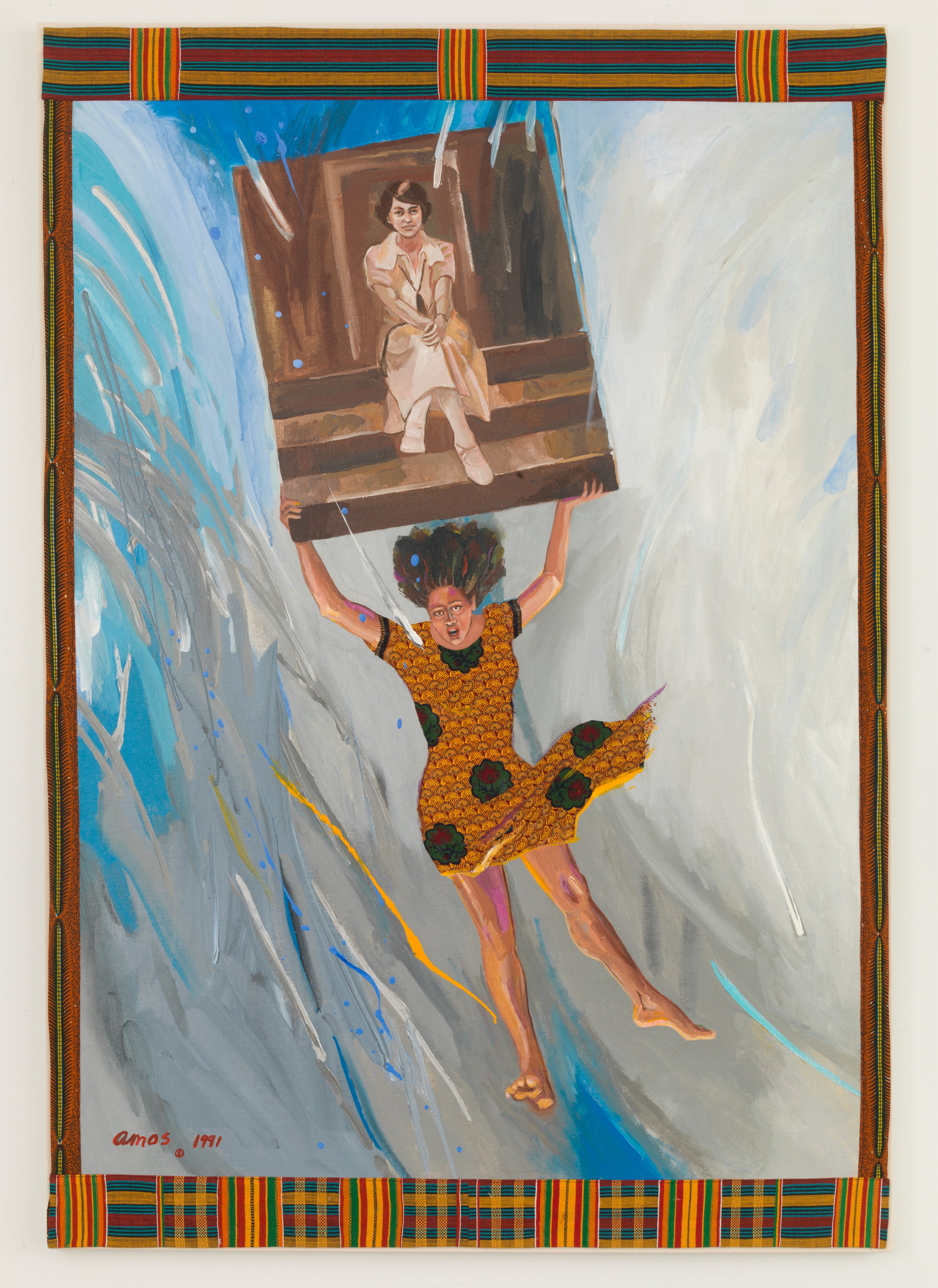 The piece "Will You Forget Me?" by Atlanta-born artist, Emma Amos, is of Amos's mother, India Amos. It is one of more than 60 works in the new Georgia Museum retrospective: "Emma Amos: Color Odyssey," opening on Jan. 30 in Athens. Amos used her career to challenge ideas around race, sex, and class. She died from complications of Alzheimer's disease in 2020