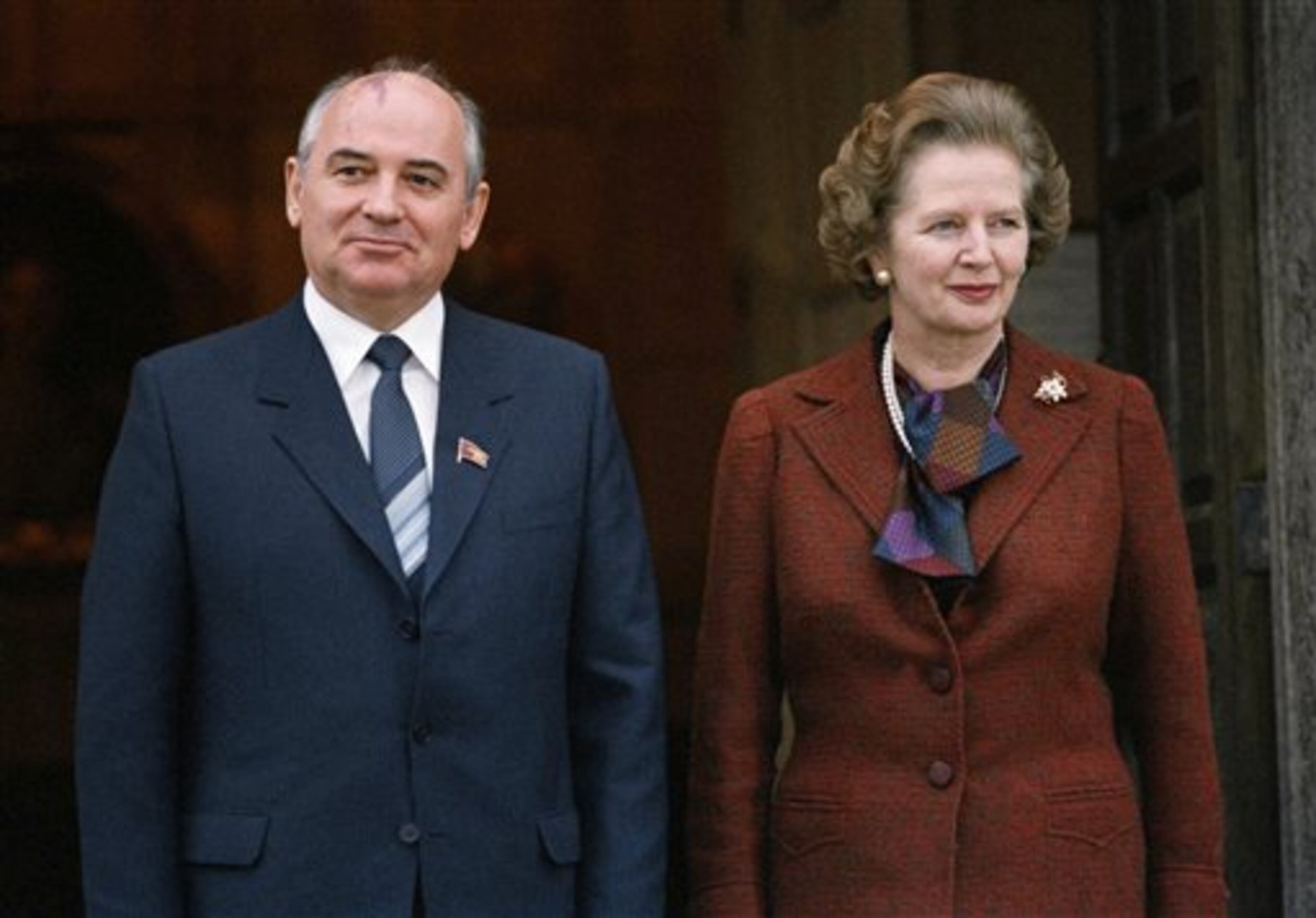 Mikhail S. Gorbachev widely believed to be the second man in the Soviet hierarchy. Gorbachev, for a one-week visit, Dec. 15, 1984 in London was to visit Prime Minister Margaret Thatcher at Chequers and Foreign Minister Sir Geoffrey Howe was accompanied by his wife, Raisa. (AP Photo)