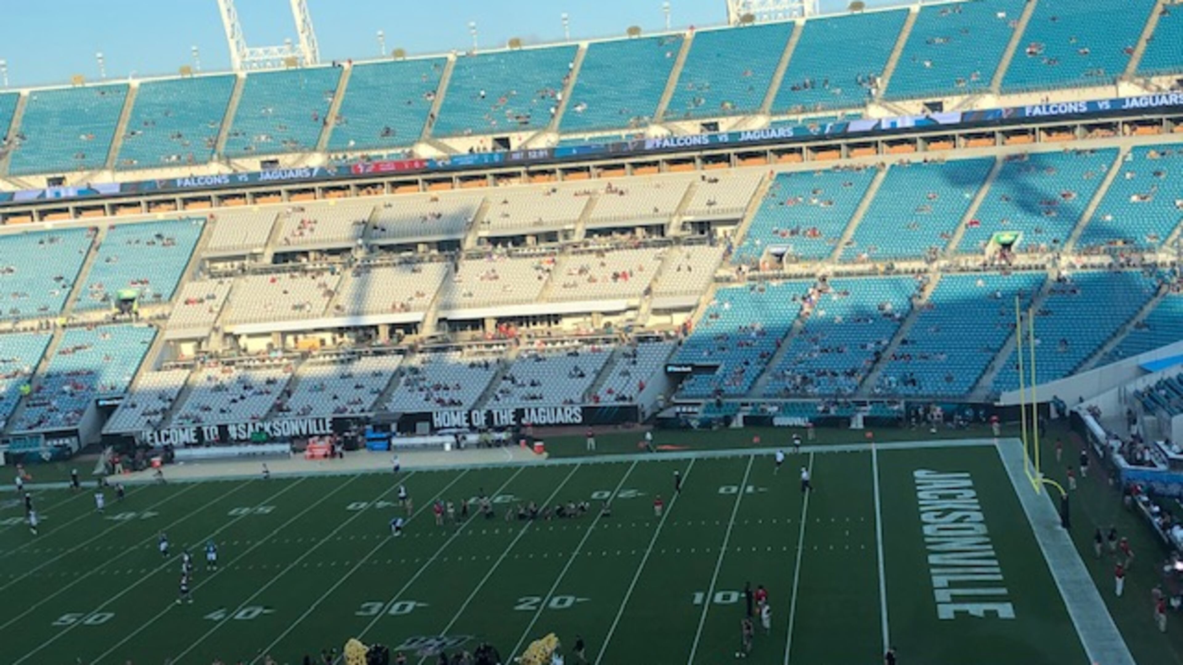 With so many starters sitting out, fans have stayed away from the Falcons at Jaguars game on Thursday, August 29, 2019. (By D. Orlando Ledbetter/dledbetter@ajc.com)