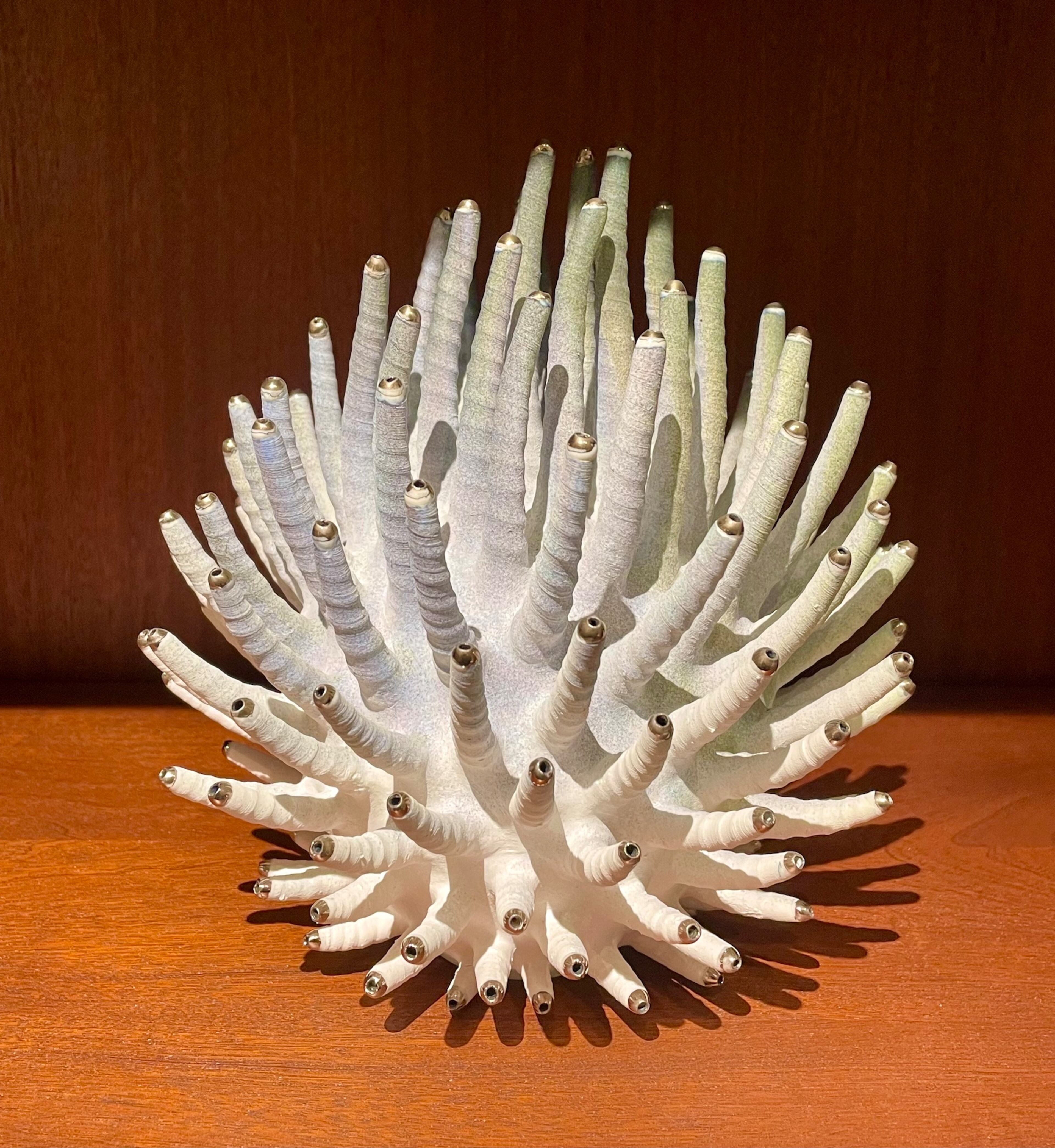 A work by contemporary Swedish ceramic artist Eva Zethraeus known for her biomorphic forms, featured at the new Miami Circle gallery of contemporary craft The Object Space.
(Courtesy of The Object Space)