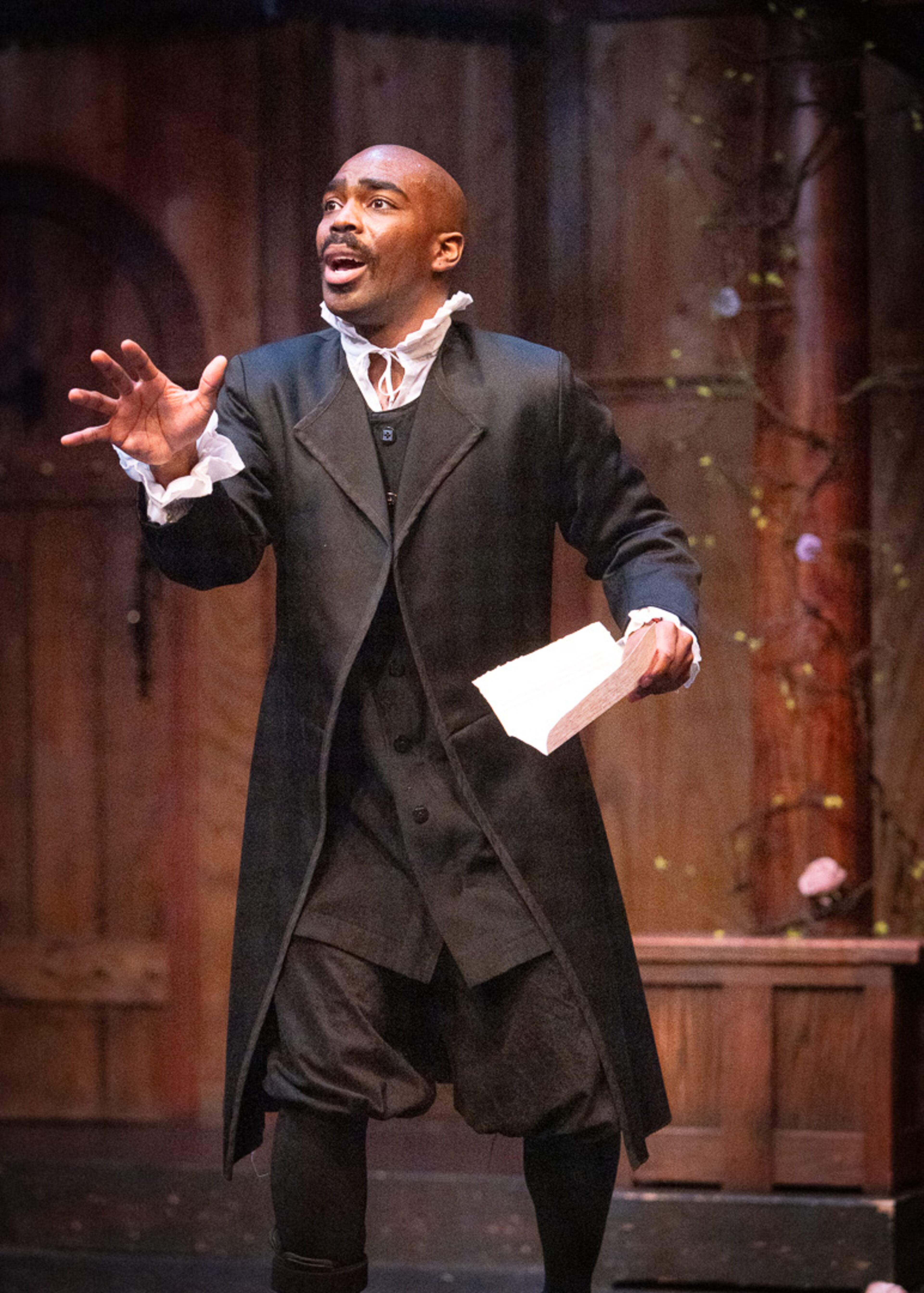 Malvolio (Tyren Duncan) has his worldview upended by a letter. (Photo by Jeff Watkins)