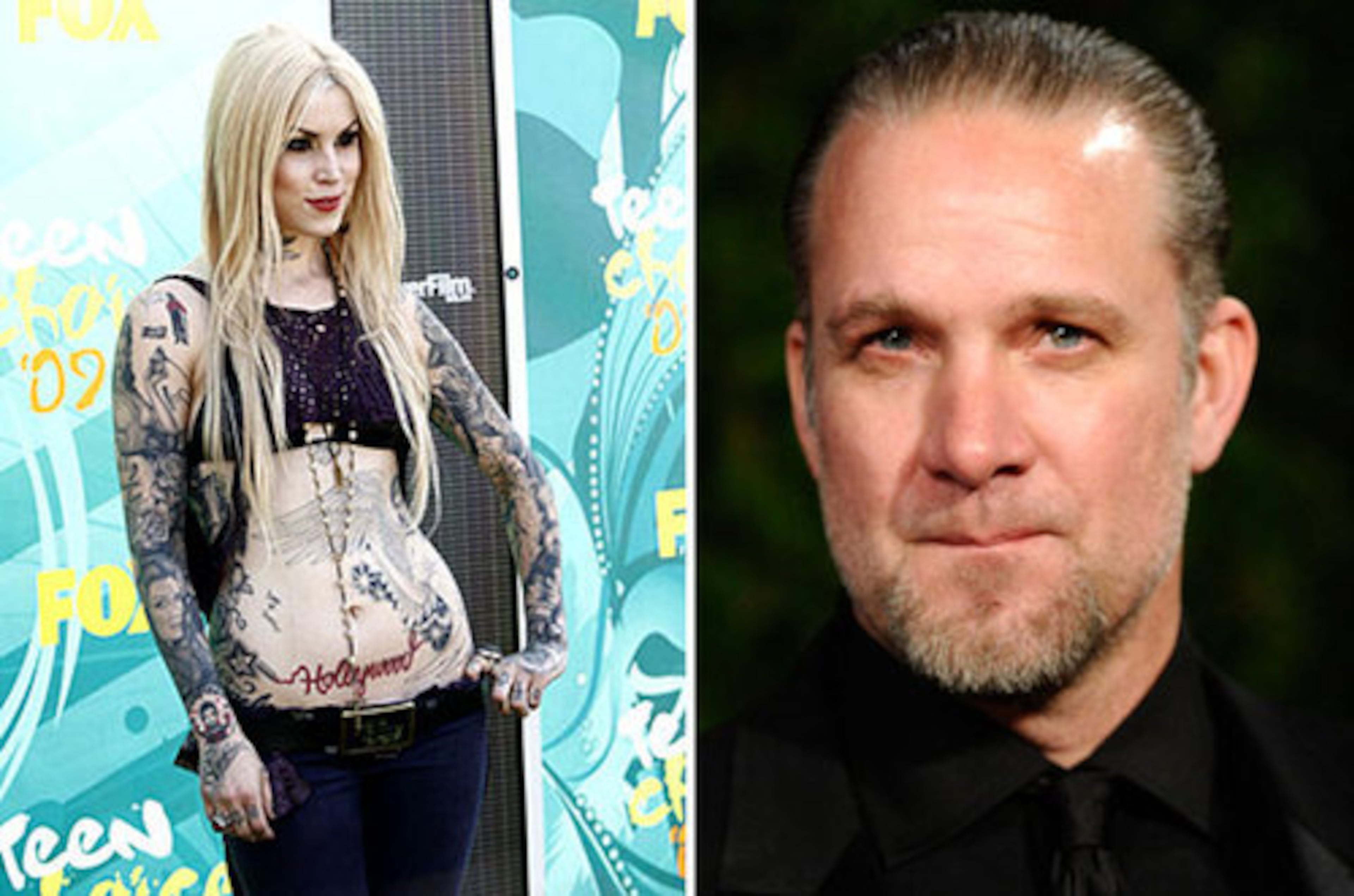 Kat Von D recently spoke out to say she has "no regrets" over a large tattoo on her rib cage depicting ex-fiance Jesse James in a fifth grade school portrait. The tattoo artist and tabloid celebrity reveals the tattoo to James -- when they were still together -- in the season premiere of "Miami Ink," airing July 28 on TLC. Of course, Von D isn't the only celebrity with embarrassing ink of an ex.