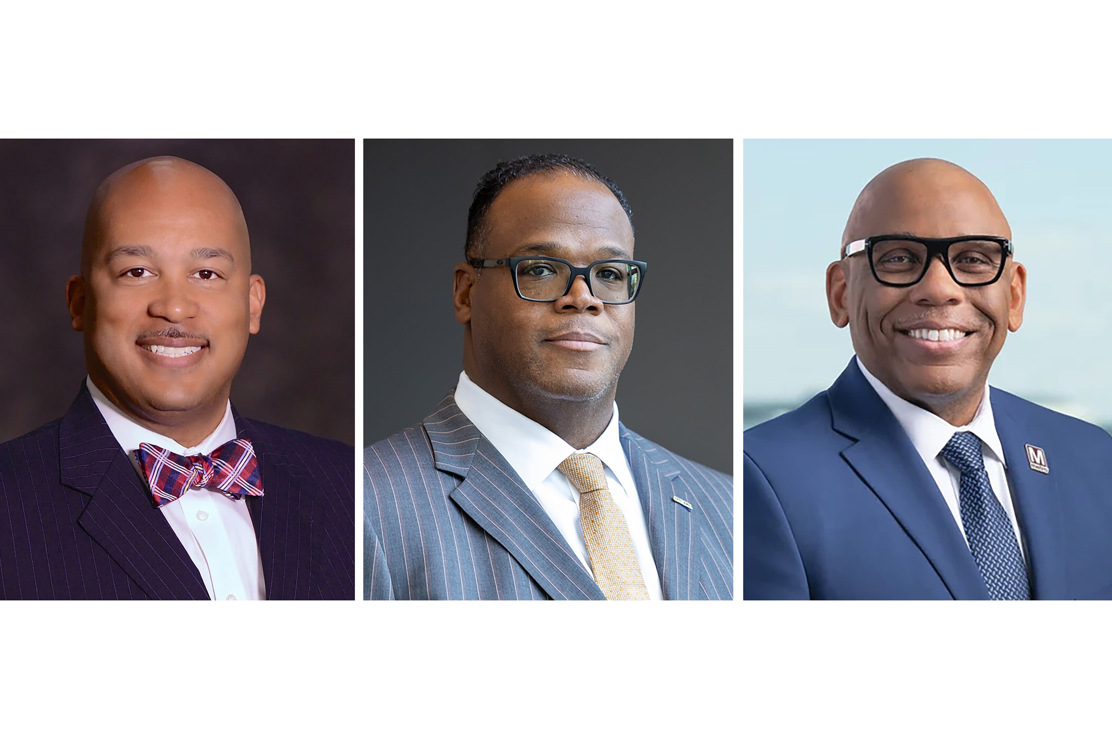 (From left) Cleveland Ferguson, executive vice president and chief administrative officer of the Jacksonville Transportation Authority, Interim MARTA CEO Jonathan Hunt; Leroy Jones, Chief Operations Officer of the Washington Metropolitan Area Transit Authority. (Courtesy of Jacksonville Transit Authority website; Arvin Temkar/AJC; Courtesy of Washington Metropolitan Area Transit Authority website)