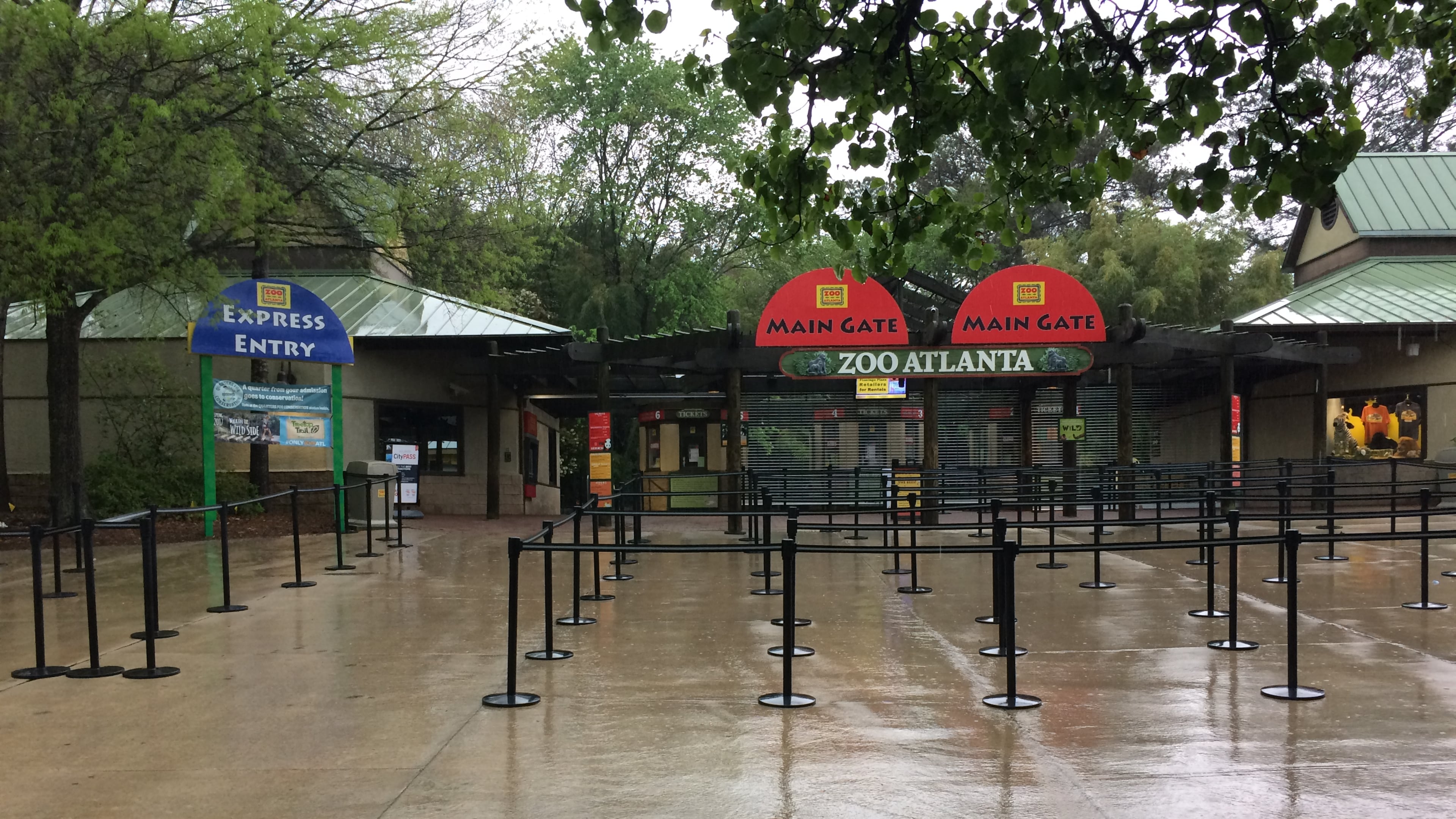 Zoo Atlanta closed at noon Wednesday in “expectation of inclement weather.”