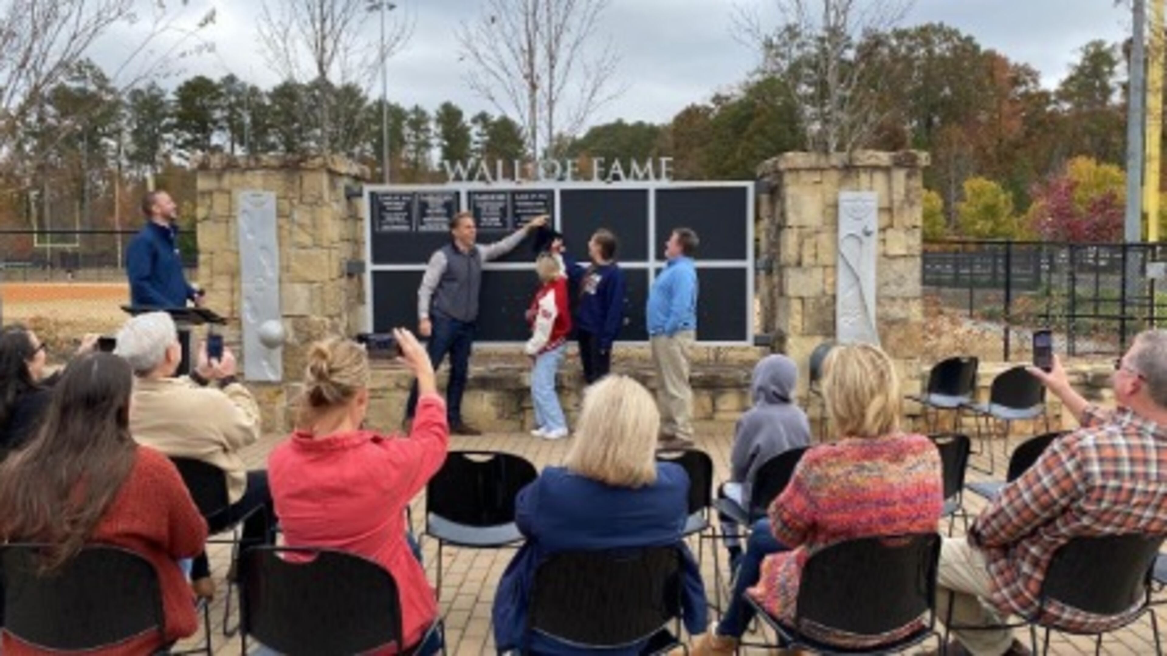 Milton's Wall of Fame at Bell Memorial Park recognizes and honors deserving athletes, coaches and contributors to Milton parks and recreation programs. Courtesy City of Milton