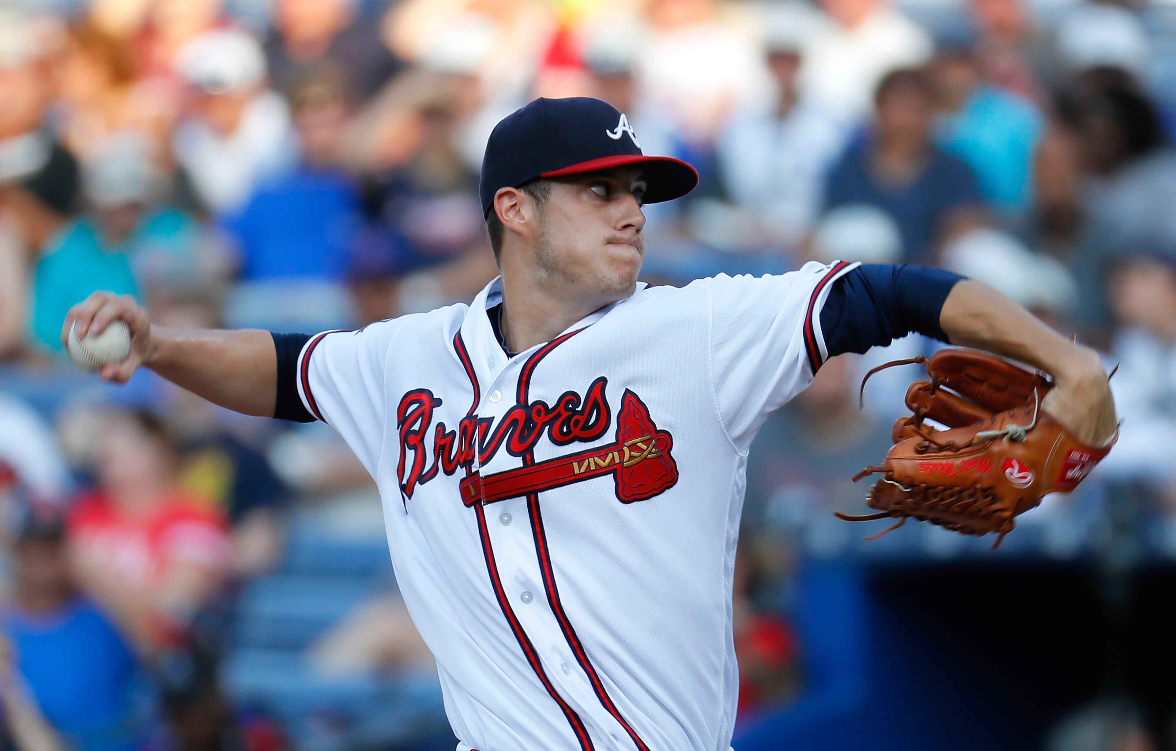 ATLANTA, GA - JUNE 23: Matt Wisler #37 of the Atlanta Braves pitches in the first inning against the New York Mets at Turner Field on June 23, 2016 in Atlanta, Georgia. (Photo by Kevin C. Cox/Getty Images)