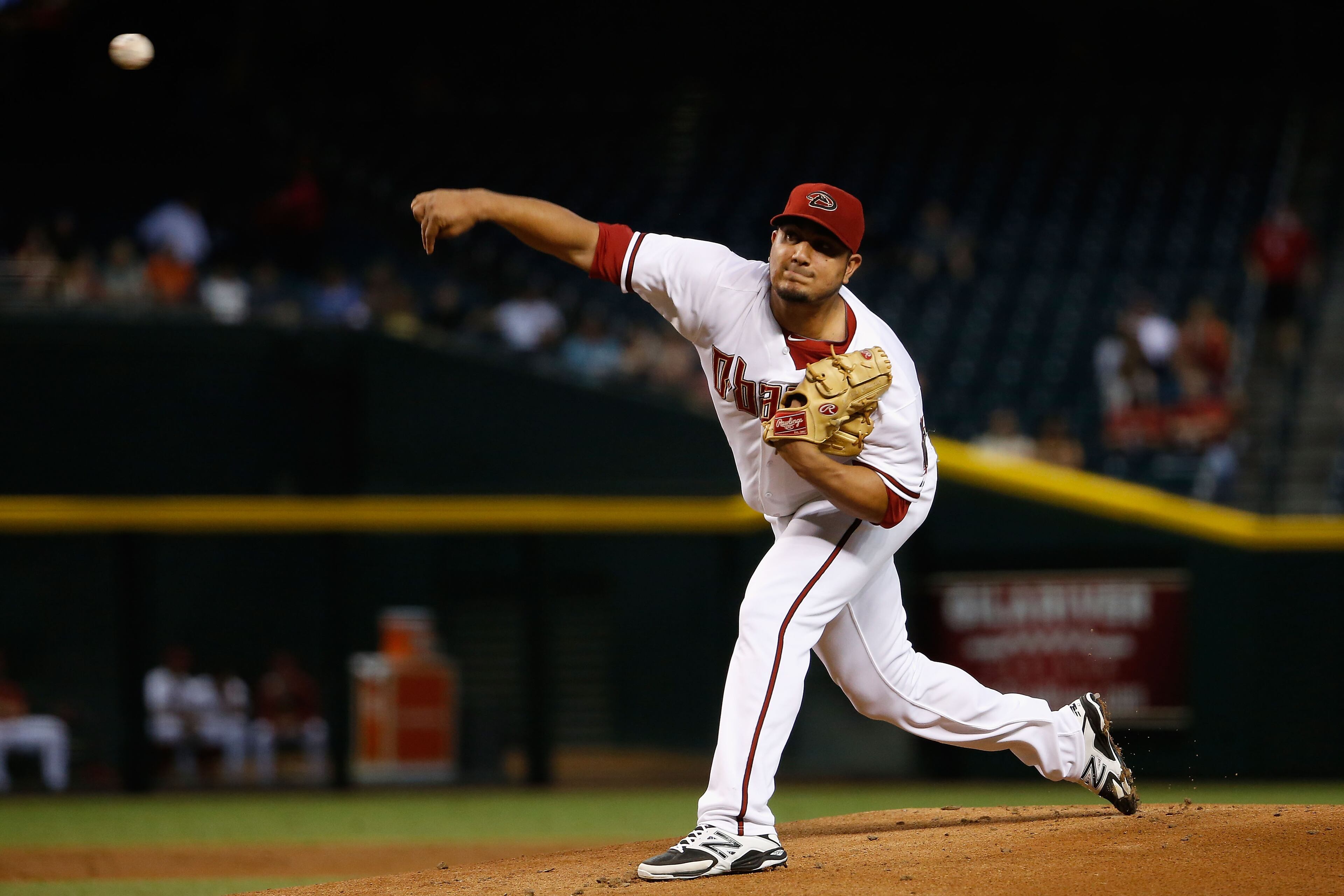 Jhoulys Chacin has an outside shot to make the rotation as a non-roster invitee. (Photo by Christian Petersen/Getty Images)