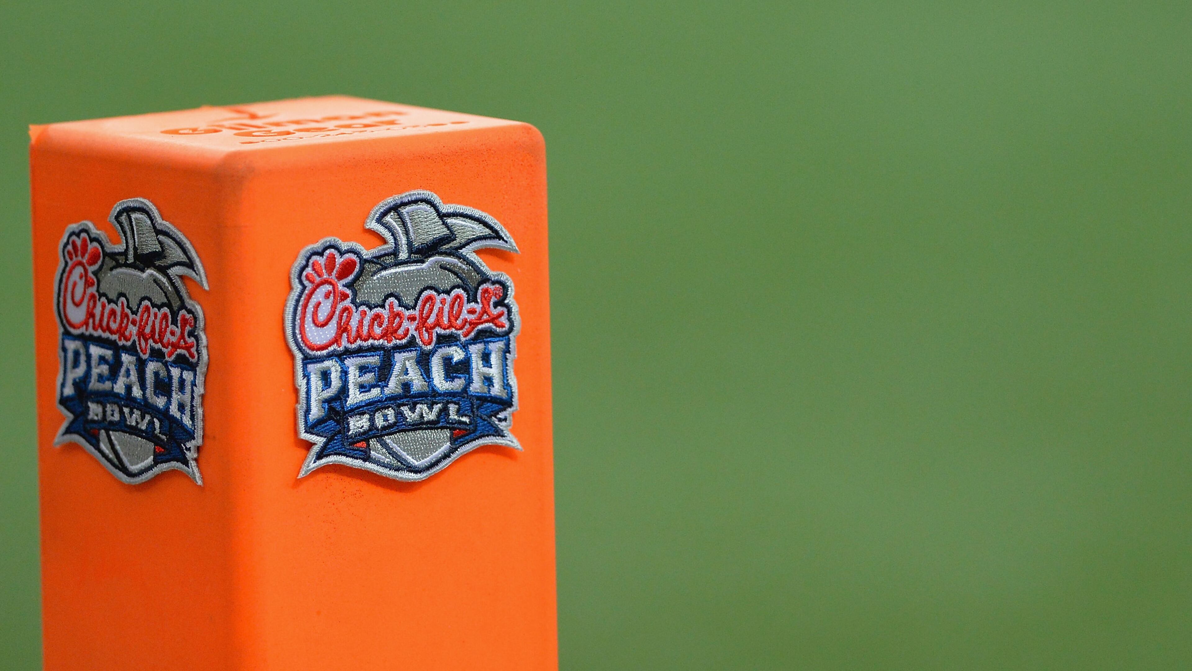 ATLANTA, GA - DECEMBER 31: A pylon is seen to mark the endzone in the third quarter during the Chick-fil-A Peach Bowl at the Georgia Dome on December 31, 2015 in Atlanta, Georgia. (Photo by Grant Halverson/Getty Images)