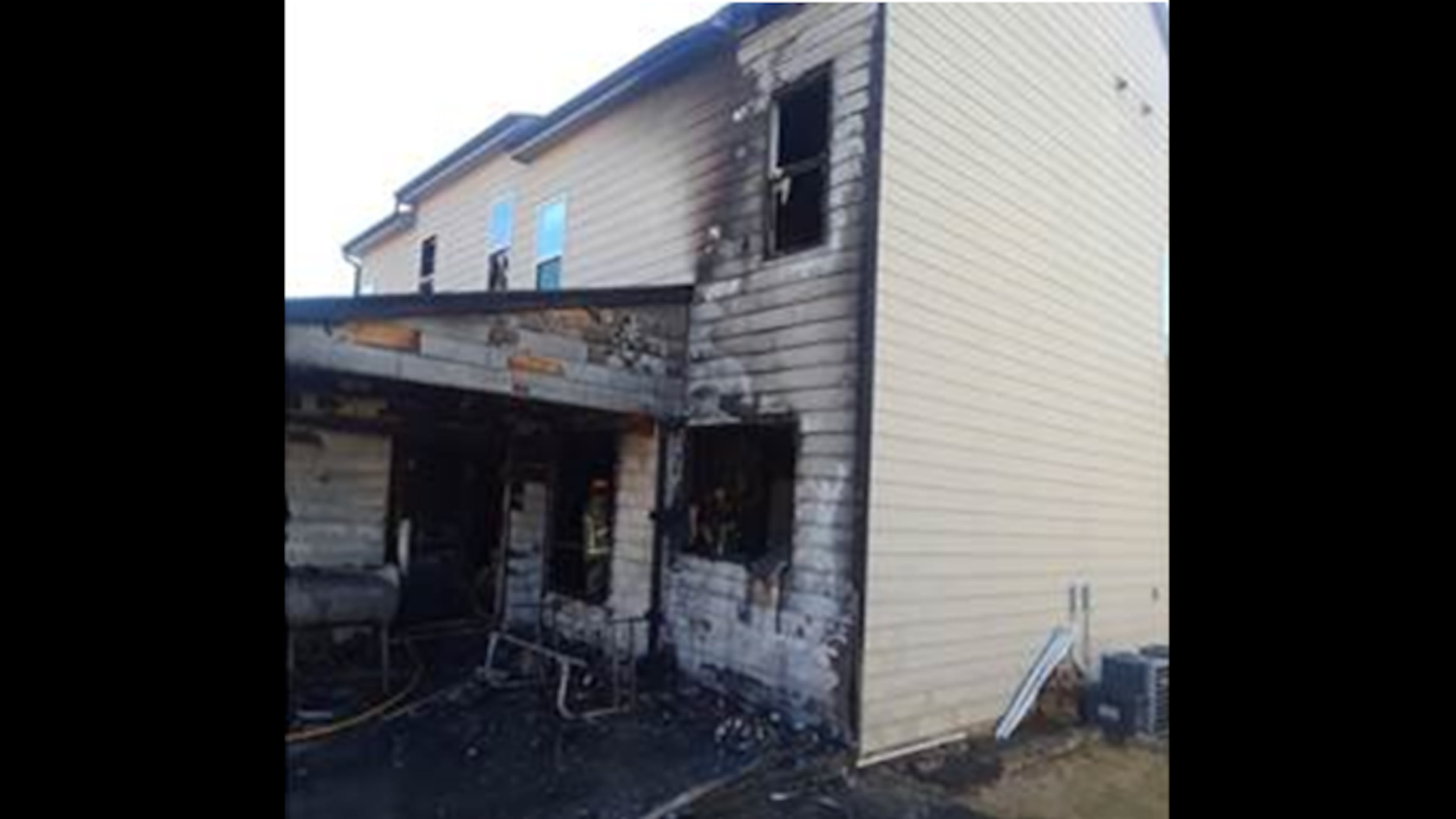 A home on Woodburn Lane in Lawrenceville was damaged in a Tuesday fire.