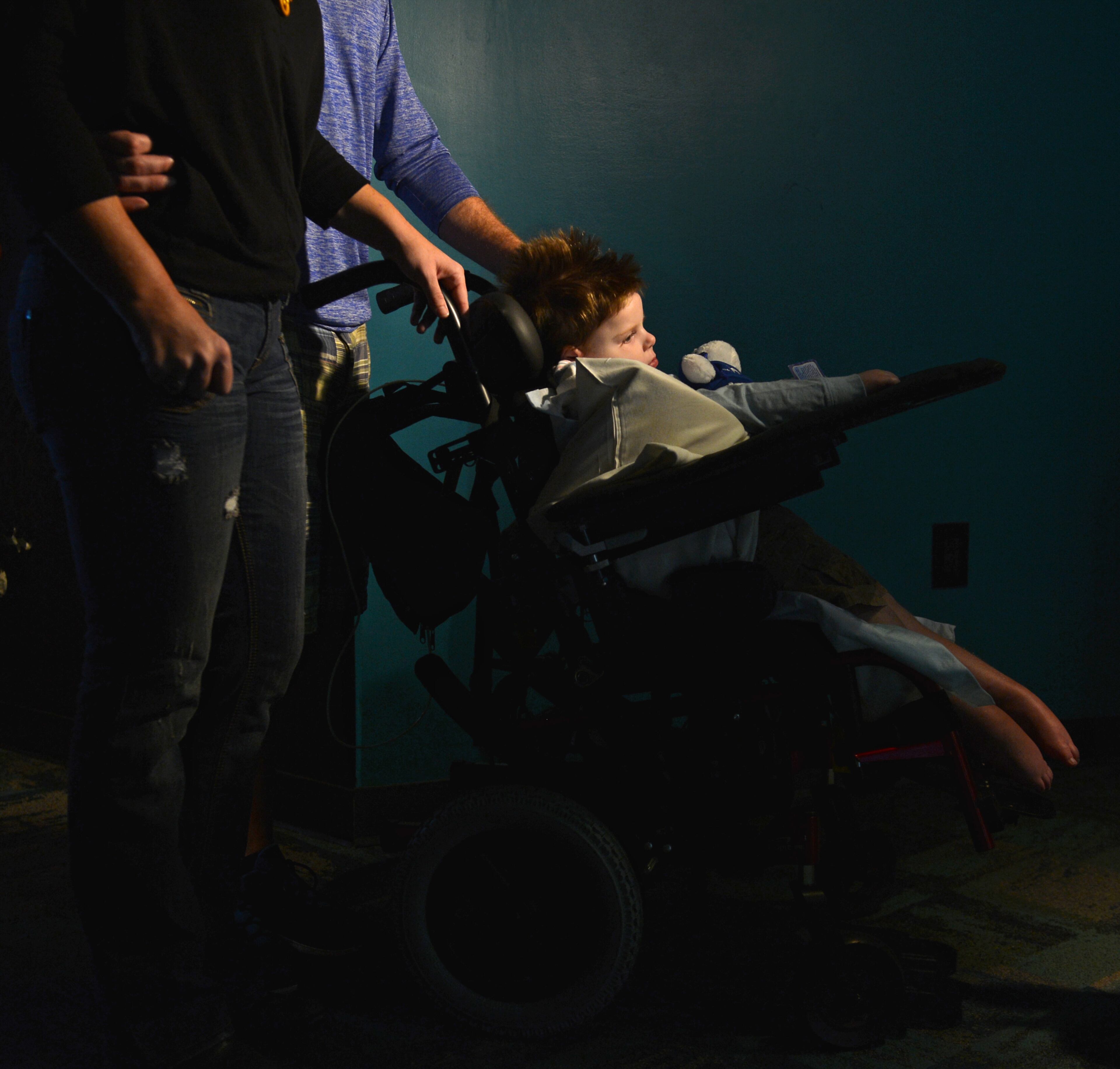 Tripp Halstead and his parents Bill and Stacy Halstead visited the Georgia Aquarium on the one-year anniversary of his injury. Tripp and his family have received support and prayers from around the world. Tripp suffered a traumatic brain injury in 2012 when a tree branch fell on his head while he was at his daycare in Winder.