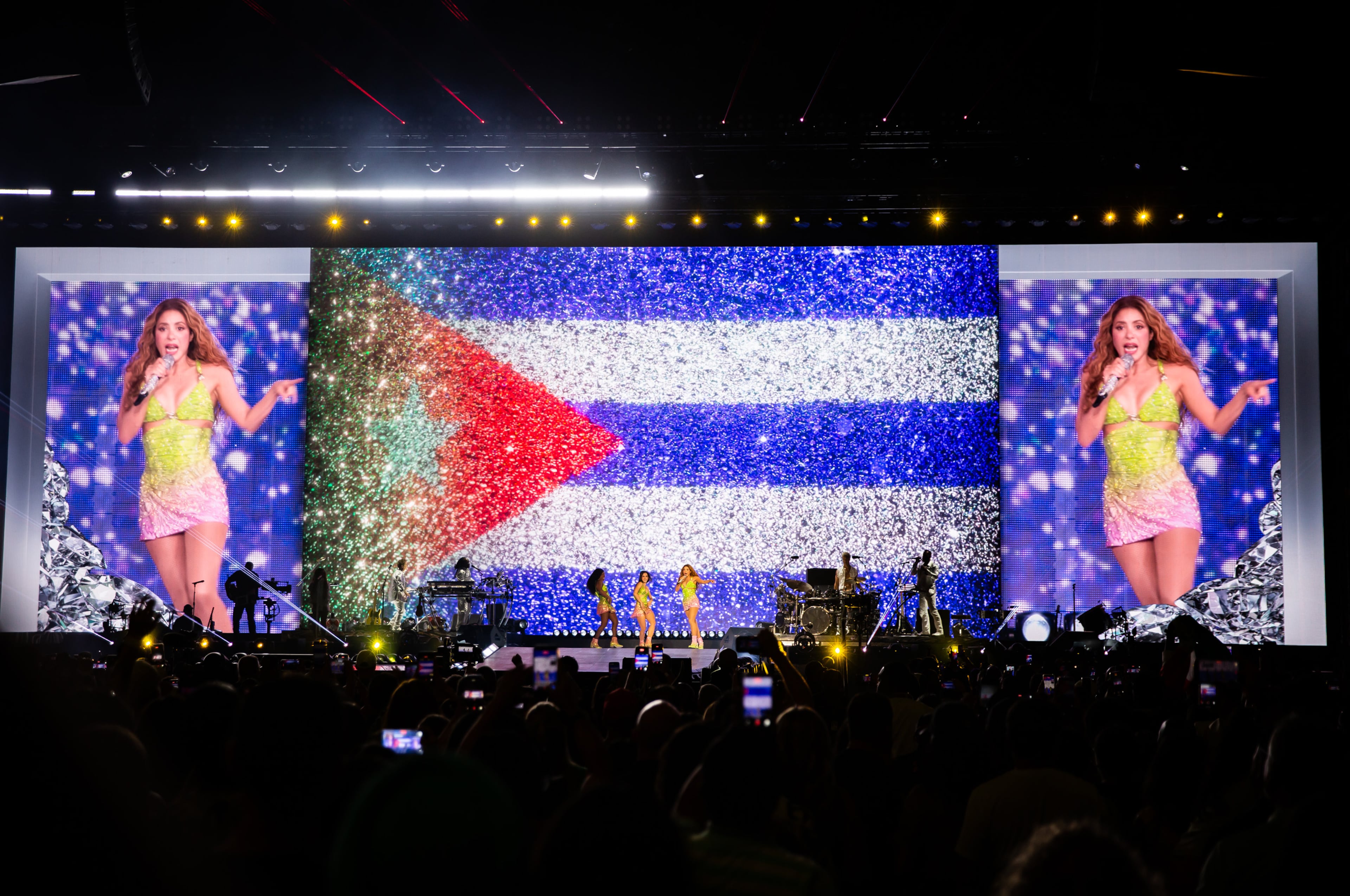 Shakira took part in the World Cup festivities, bringing her Las Mujeres Ya No Lloran World Tour to State Farm Arena. Singing and dancing through countless hits from her 36-year career, the Grammy Award winner dazzled the Atlanta crowd on Friday, June 26, 2026 at State Farm Arena. (Ryan Fleisher for the AJC)