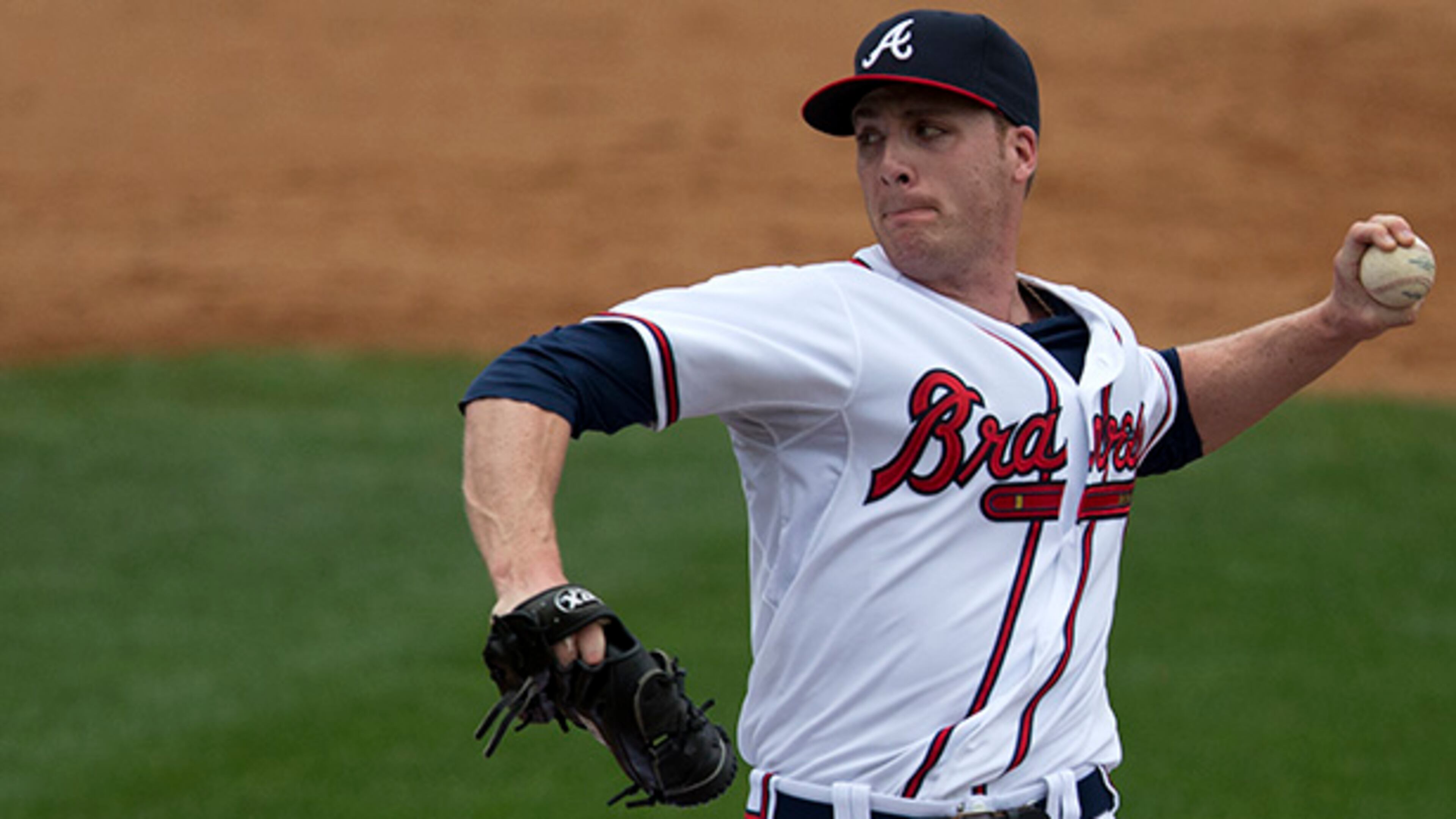 Braves pitcher Eric O'Flaherty was placed on the 15-day disabled list by the Braves with an elbow strain.