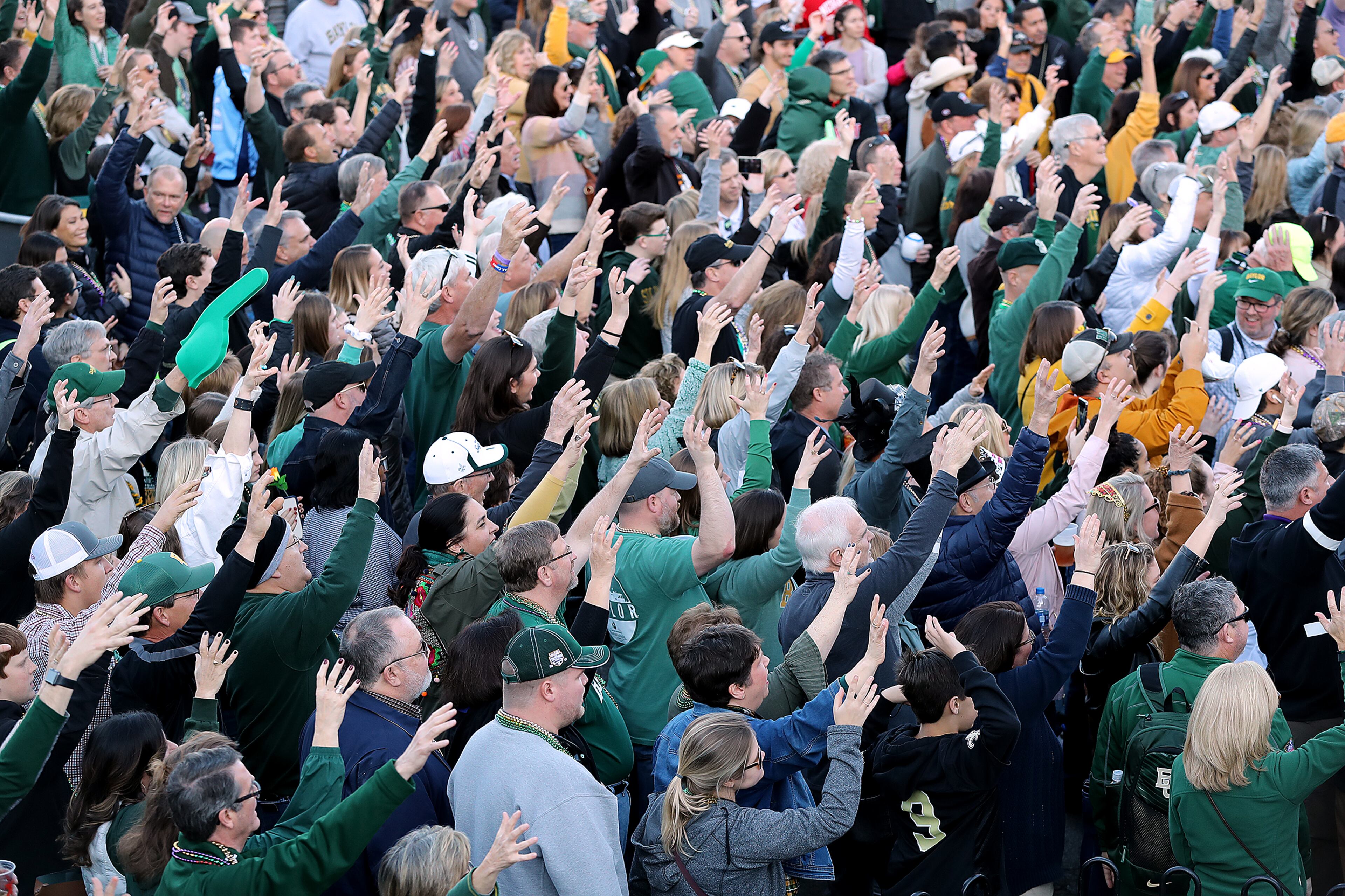 Baylor fans cheer for their team. Curtis Compton ccompton@ajc.com