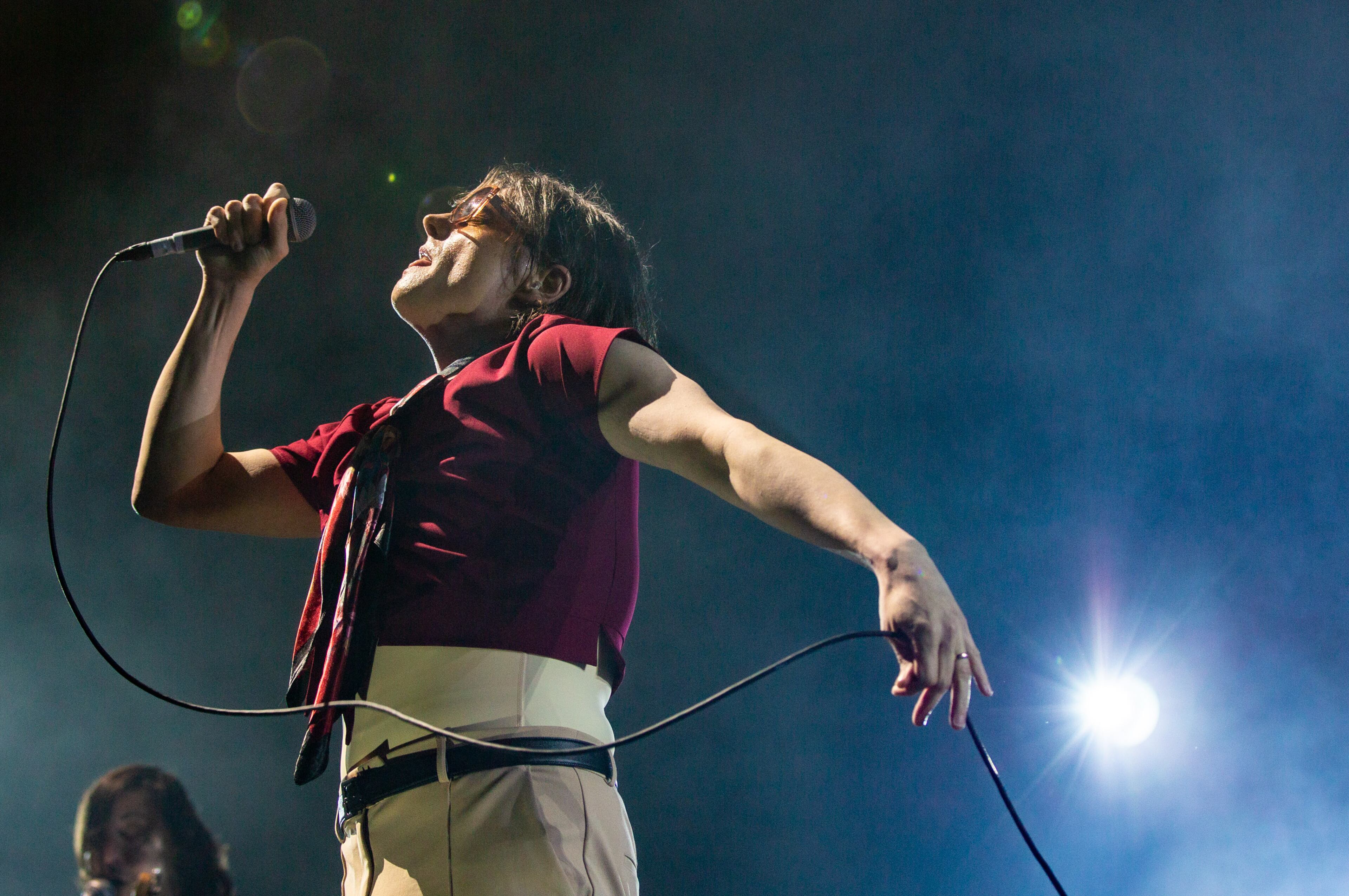 Gerard Way of My Chemical Romance on Sept. 18, 2022, at Ameris Bank Amphitheatre in Alpharetta. The band was originally scheduled to play at Music Midtown, but was booked to play Ameris after that event was canceled.