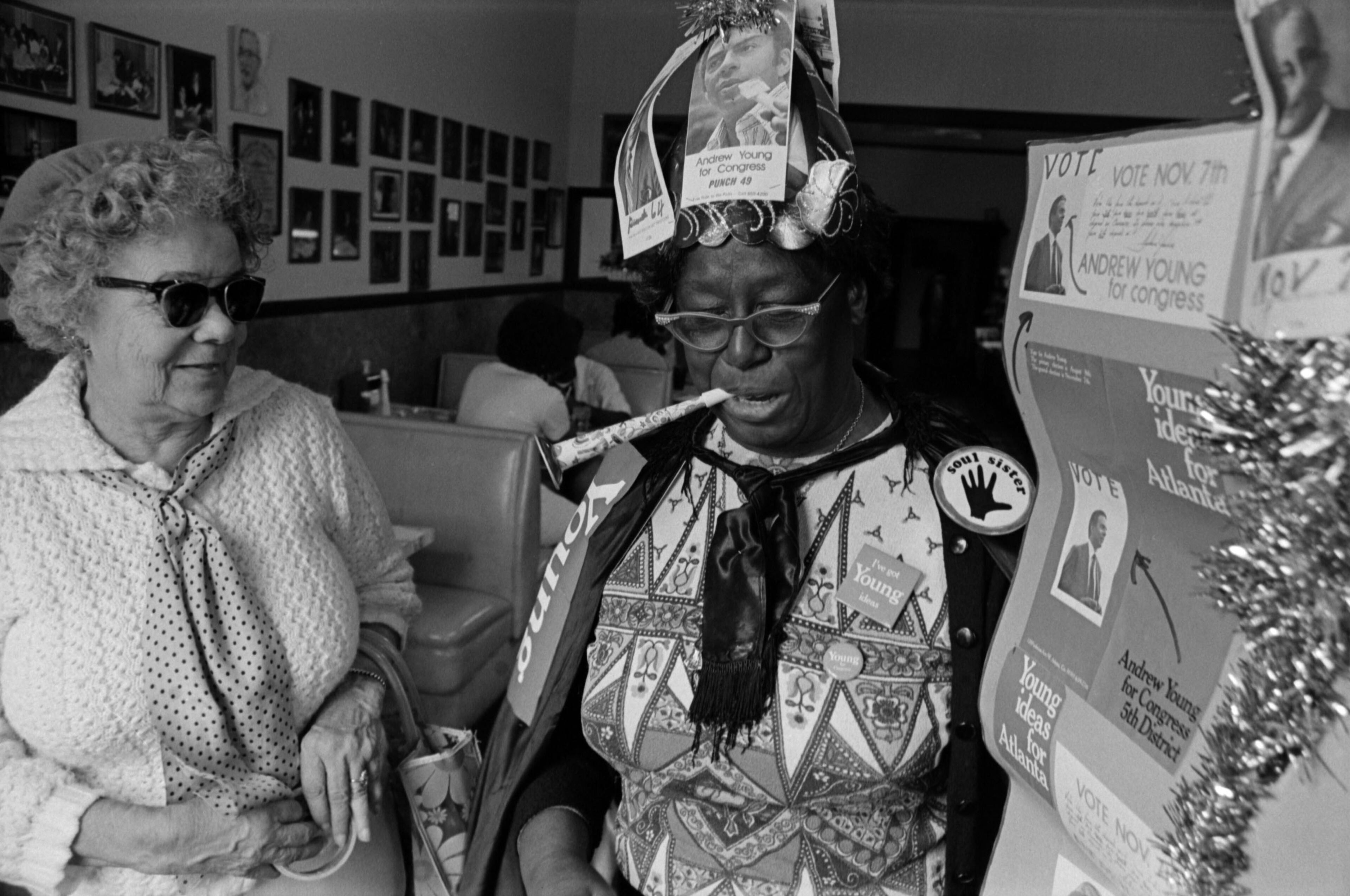 Dr. King’s political legacy took firm root in Atlanta in the 1970s as leaders of the Civil Rights Movement found their way into elected office. On November 7, 1972, Andrew Young Jr., an aide to Dr. King, became the first African American elected to Congress from the Deep South since Reconstruction. Young served Georgia’s 5th Congressional District from 1973 to 1978. An ordained minister, Young was appointed Ambassador to the United Nations by President Jimmy Carter, where his outspokenness on human rights issues eventually cost him his position. Young was elected mayor of Atlanta in 1981 and served two terms, delicately managing tensions between African American political leaders and white business leaders.