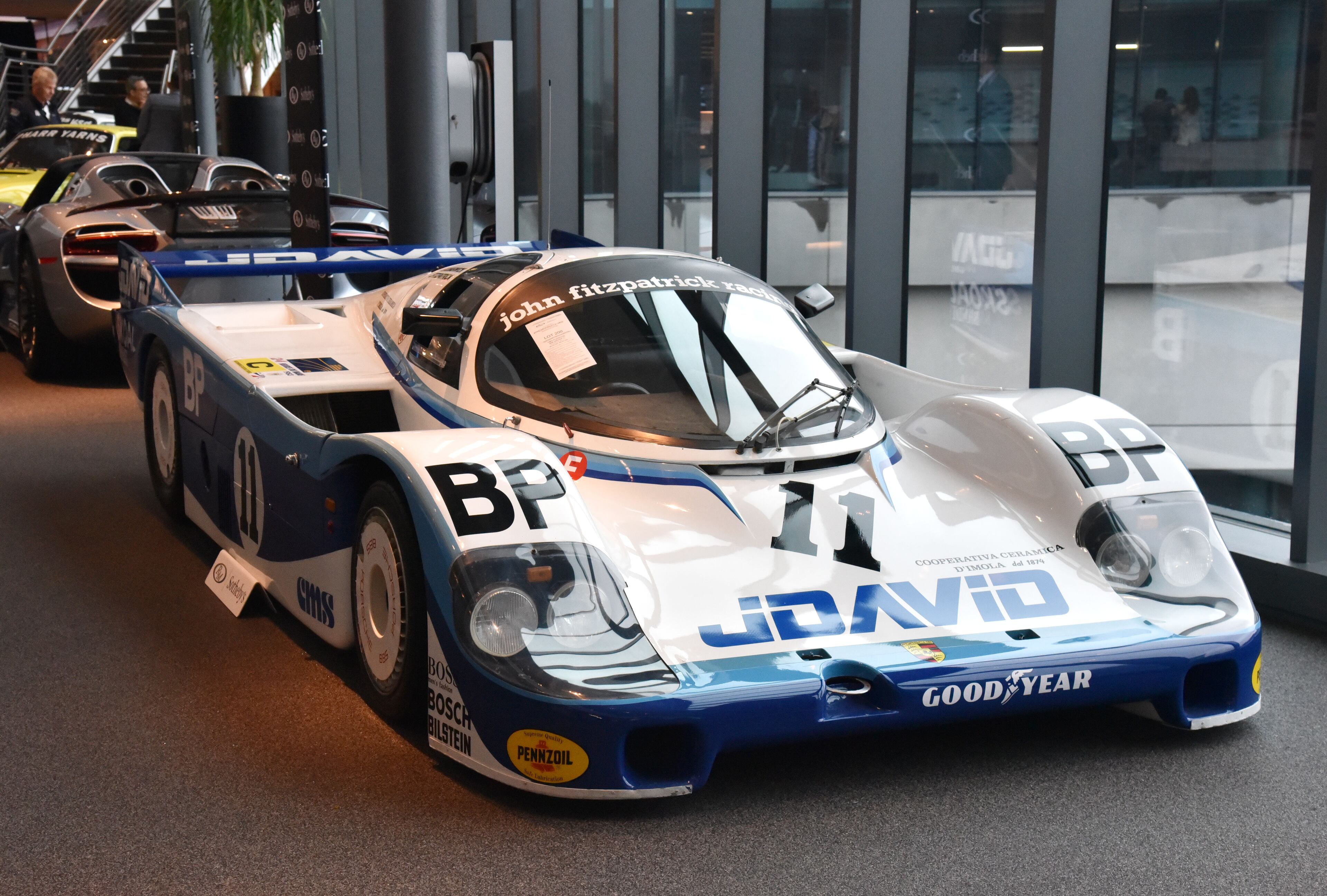 October 26, 2018 Atlanta - Lot #200 - 1983 Porsche 956 Group C - is displayed at the Porsche Experience Center Atlanta on Friday, October 26, 2018. RM Sotheby's, in collaboration with the Porsche Experience Center Atlanta, is delighted to announce The Porsche 70th Anniversary Auction, an exclusive, single-marque auction to be held at the ground-breaking home of Porsche Cars North America (PCNA) in Atlanta. Set for the weekend of 27 October, the sale shortly follows official U.S. 70th anniversary celebrations taking place as part of Porsche Rennsport Reunion VI and will feature approximately 70 of the world's most important and most sought-after collectible Porsche models, spanning the marque's illustrious 70-year history as a sports car manufacturer. HYOSUB SHIN / HSHIN@AJC.COM