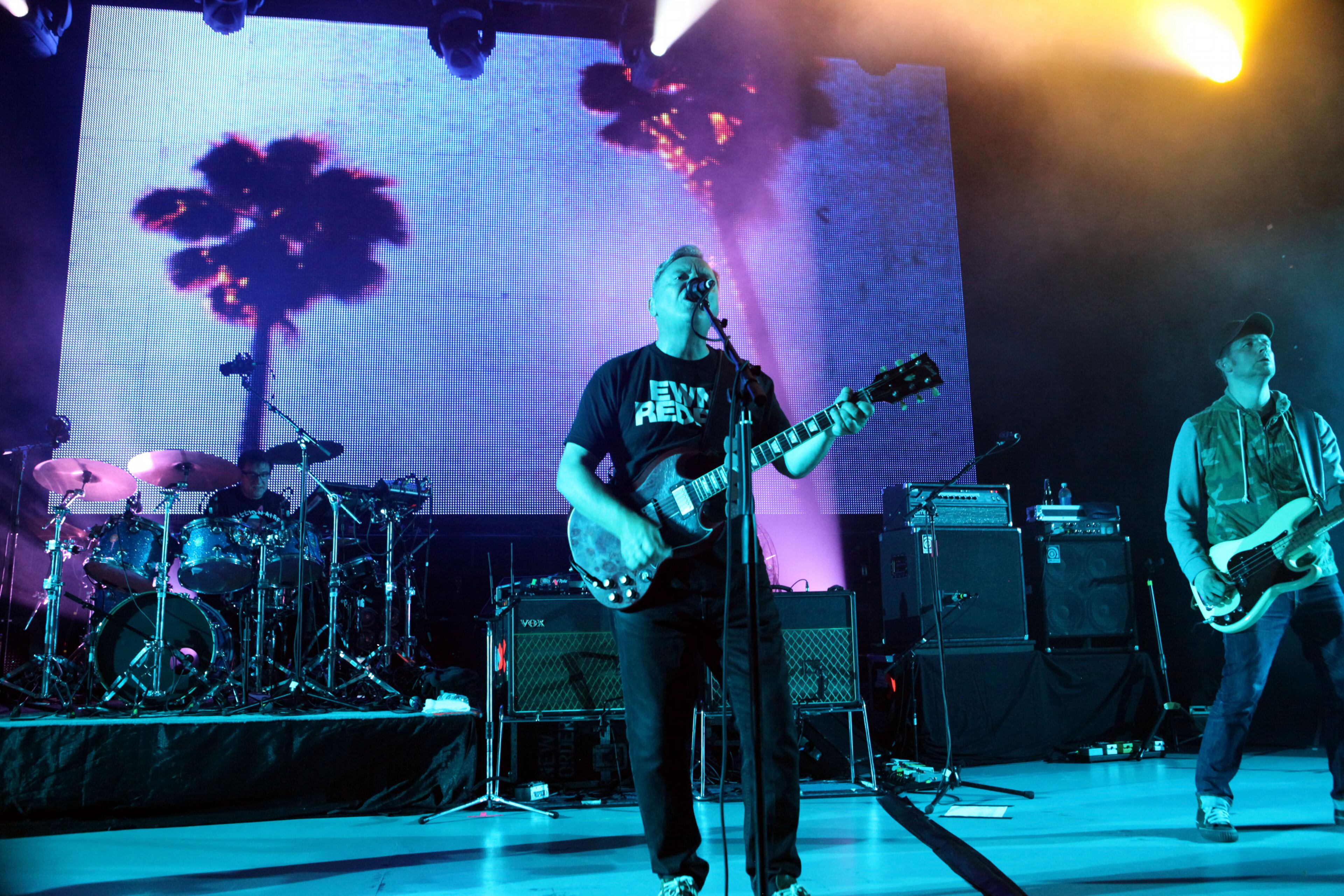 Vocalist Bernard Sumner performs "Ceremony."