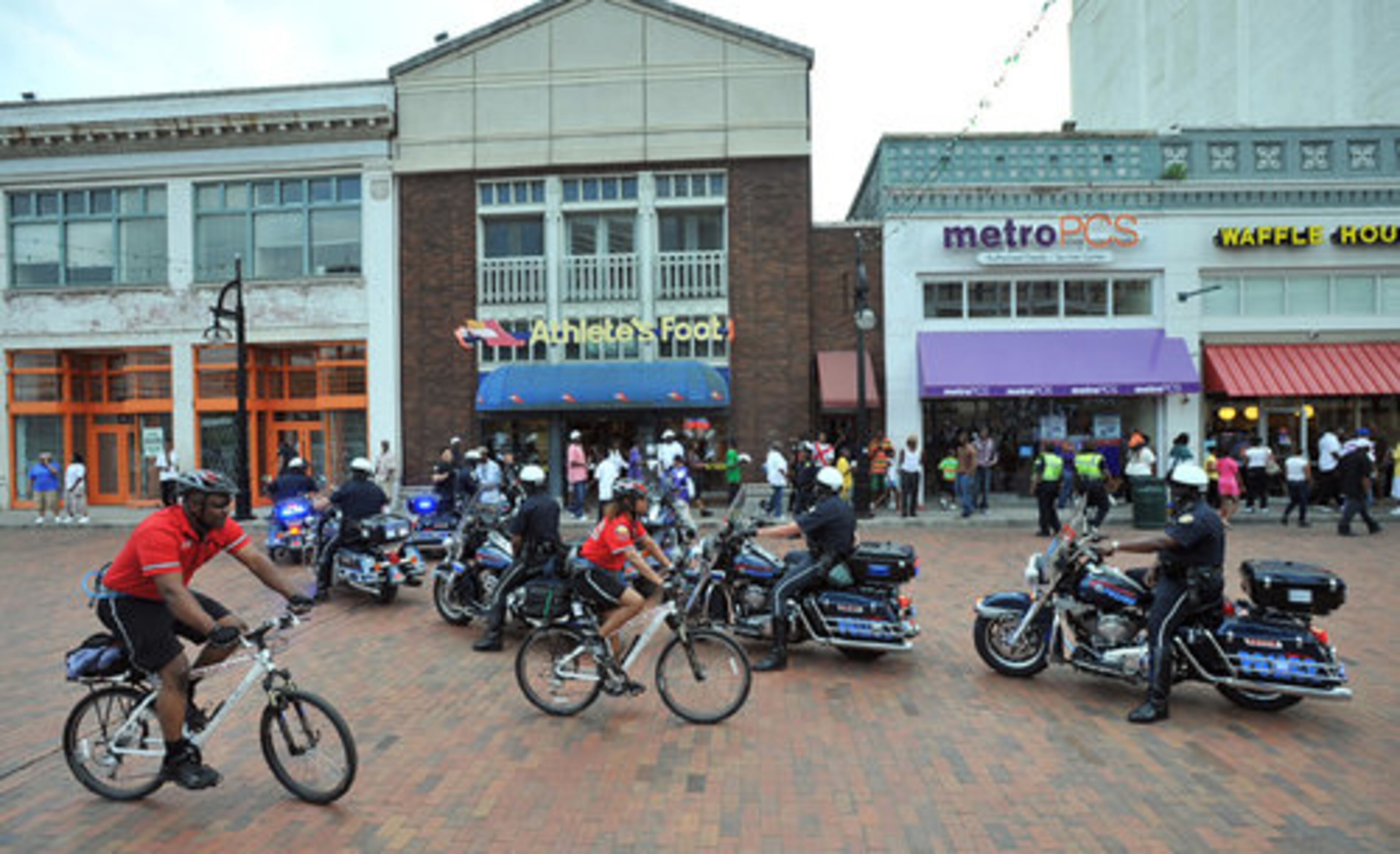 Police presence built up around Underground.