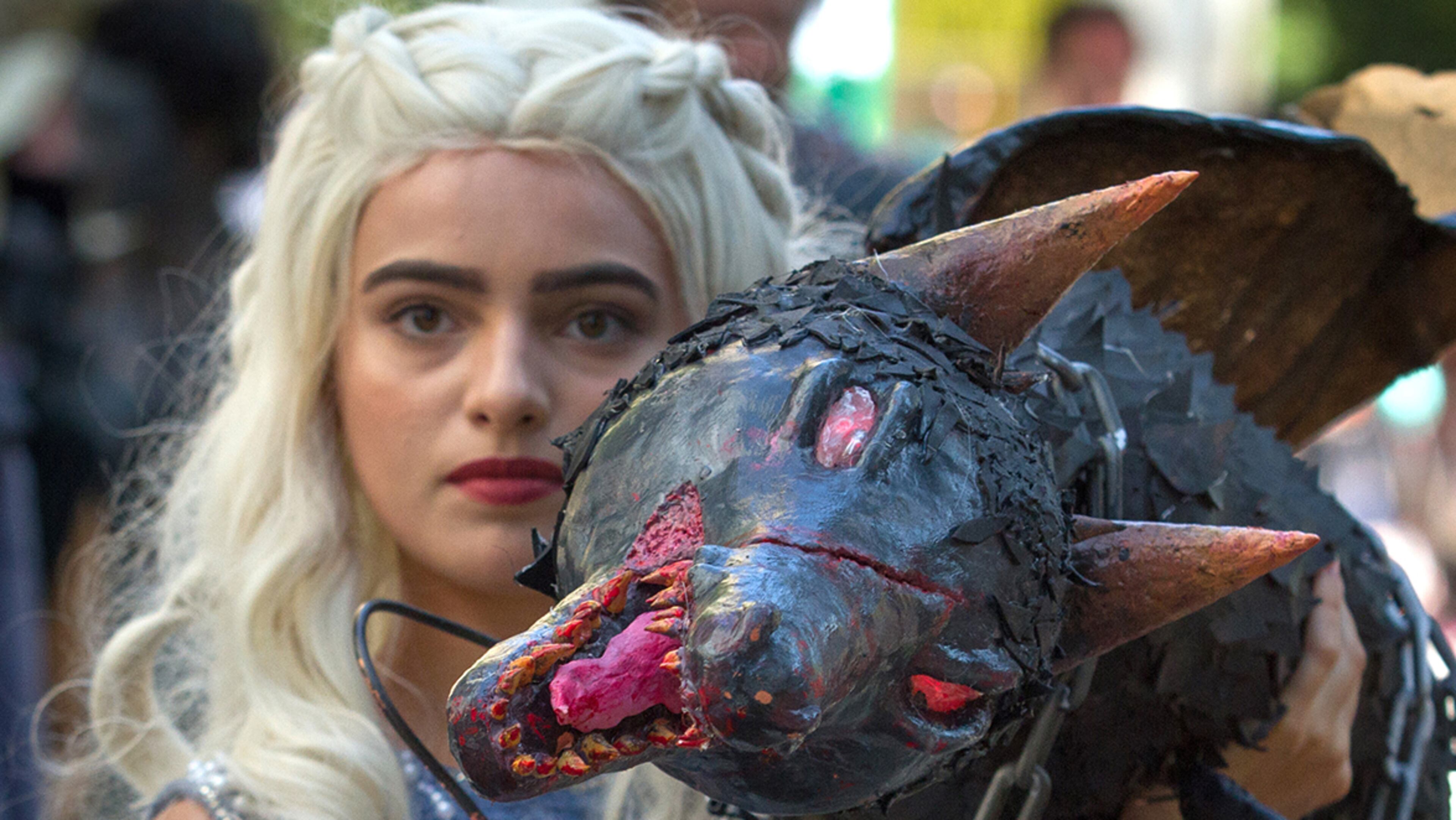 Costumed characters fill Peachtree Street for the Dragon Con Parade in Atlanta GA Saturday, September 2, 2017. STEVE SCHAEFER / SPECIAL TO THE AJC