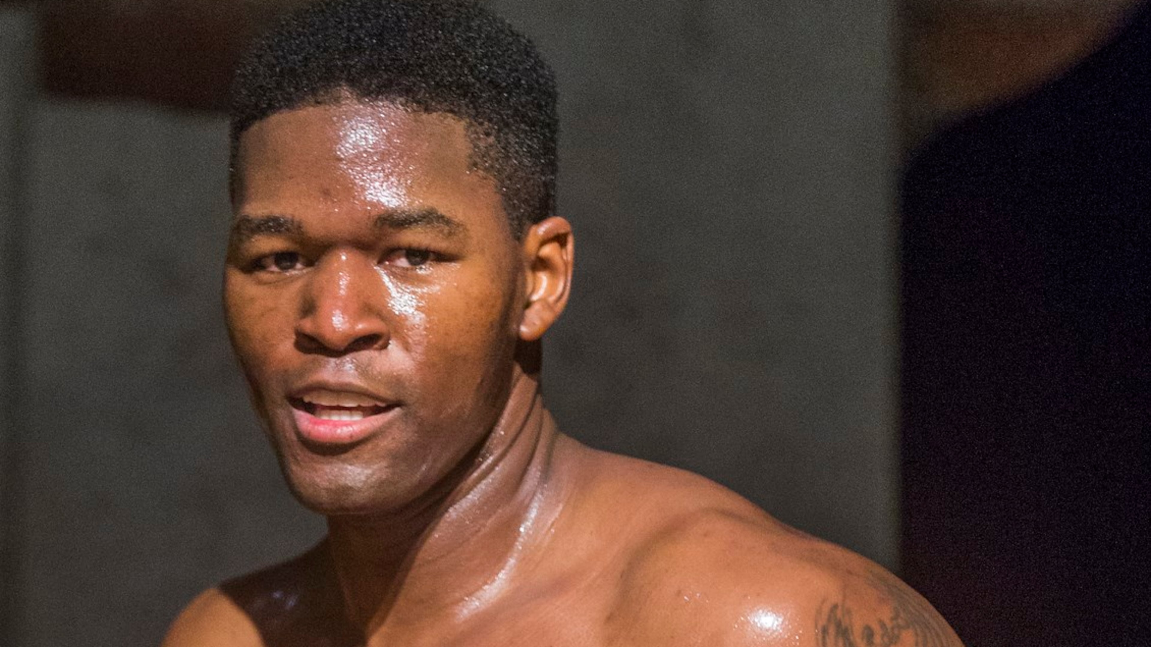 Rob Demery portrays Muhammad Ali in "Fetch Clay, Make Man" with True Colors Theatre. PHOTO CREDIT: Atlanta Event Photography