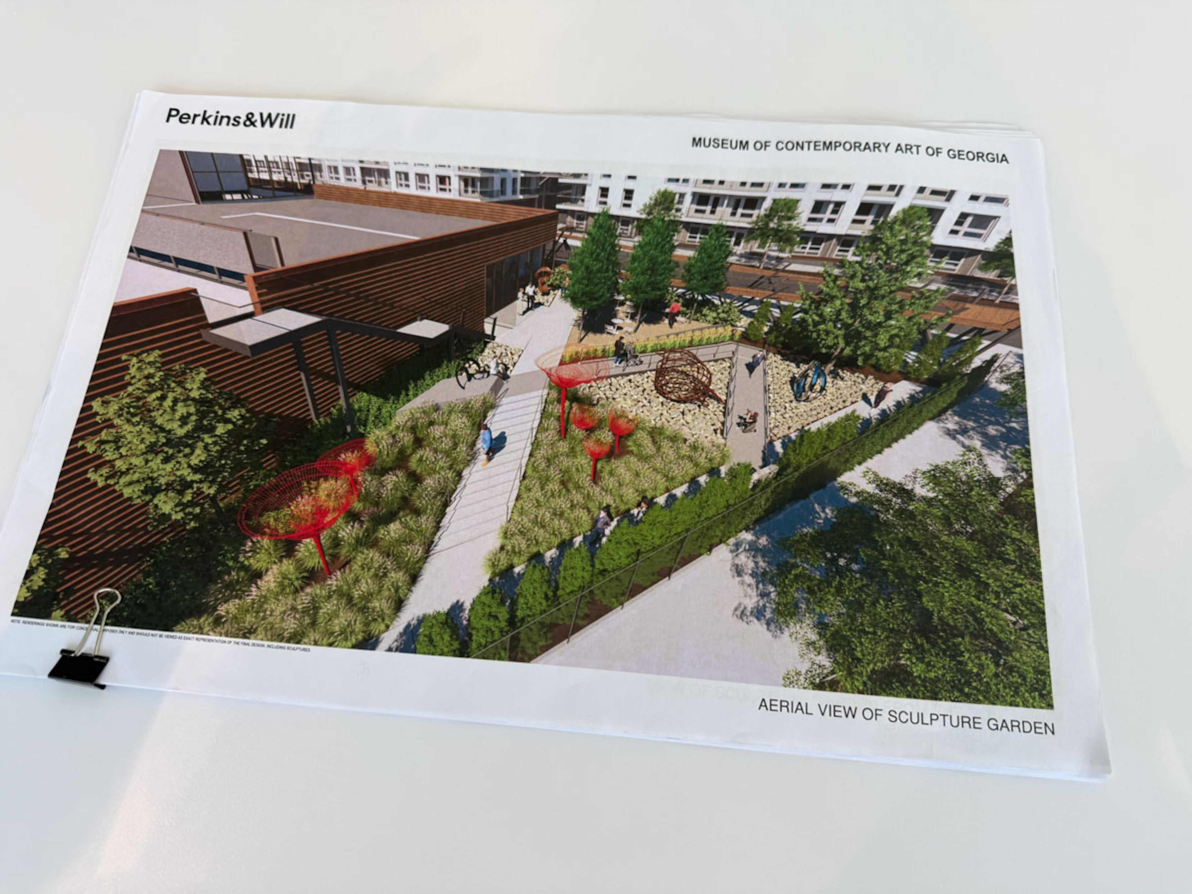 A rendering of MOCA GA’s sculpture garden as designed by Perkins&Will. (Photo by Danielle Charbonneau)