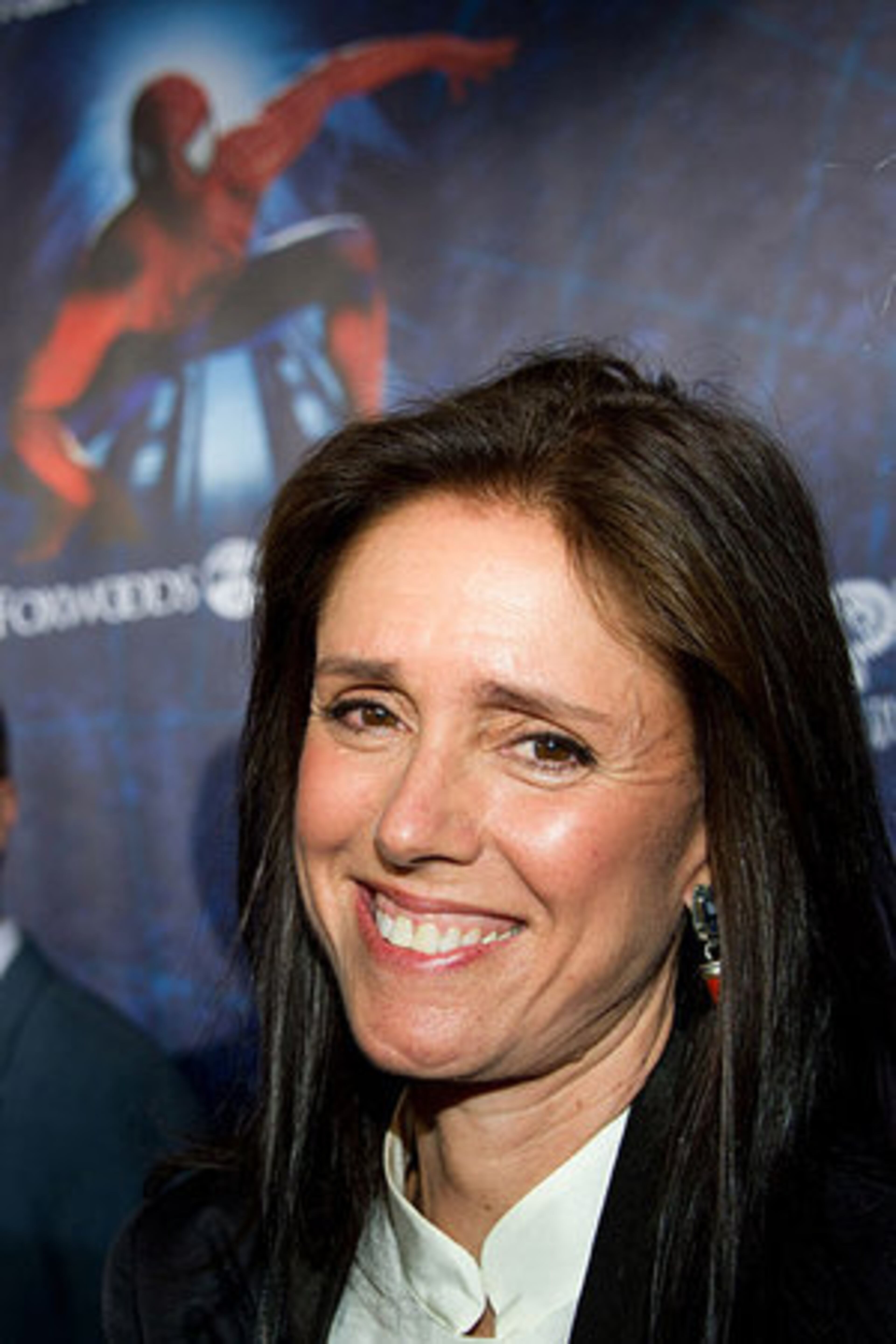 Julie Taymor arrives at the opening night performance of the Broadway musical "Spider-Man Turn Off the Dark" in New York, Tuesday, June 14, 2011. Nearly 10 years in the making, Taymor's stage version of the Marvel Comics classic superhero became famous for its casualties.
