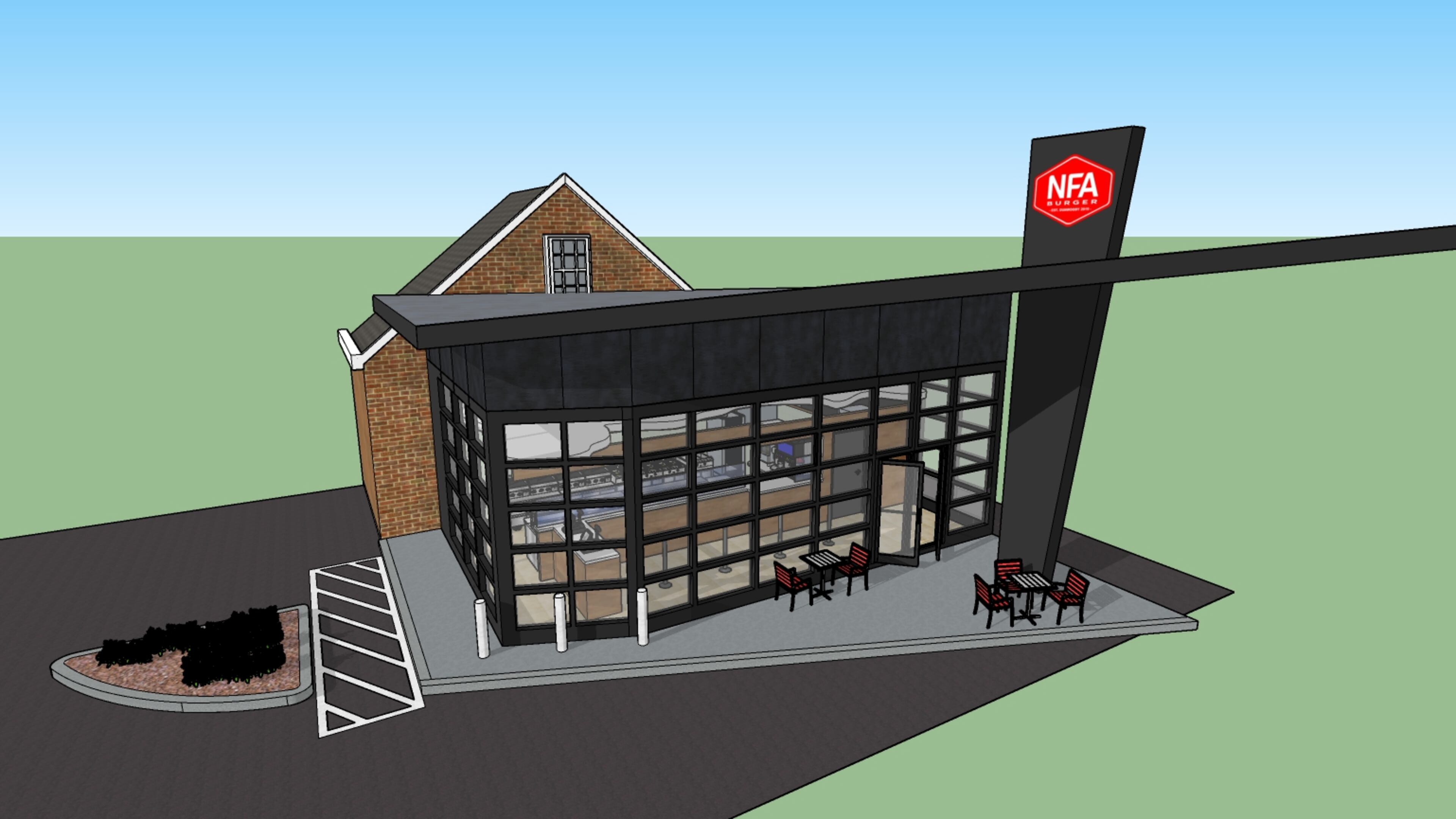 A rendering of NFA Burger's planned expansion.