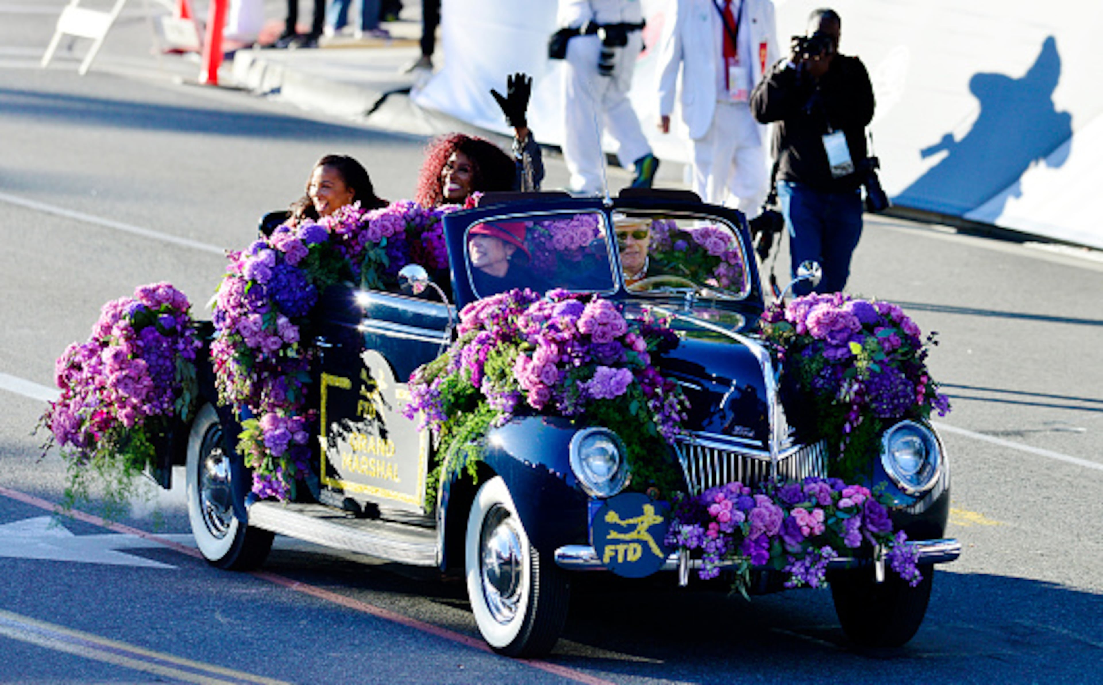 PASADENA, CALIFORNIA - JANUARY 01: Chaka Khan, Grand Marshal of the 130th Rose Parade Presented By Honda 'The Melody Of Life' on January 01, 2019 in Pasadena, California. (Photo by Jerod Harris/Getty Images)