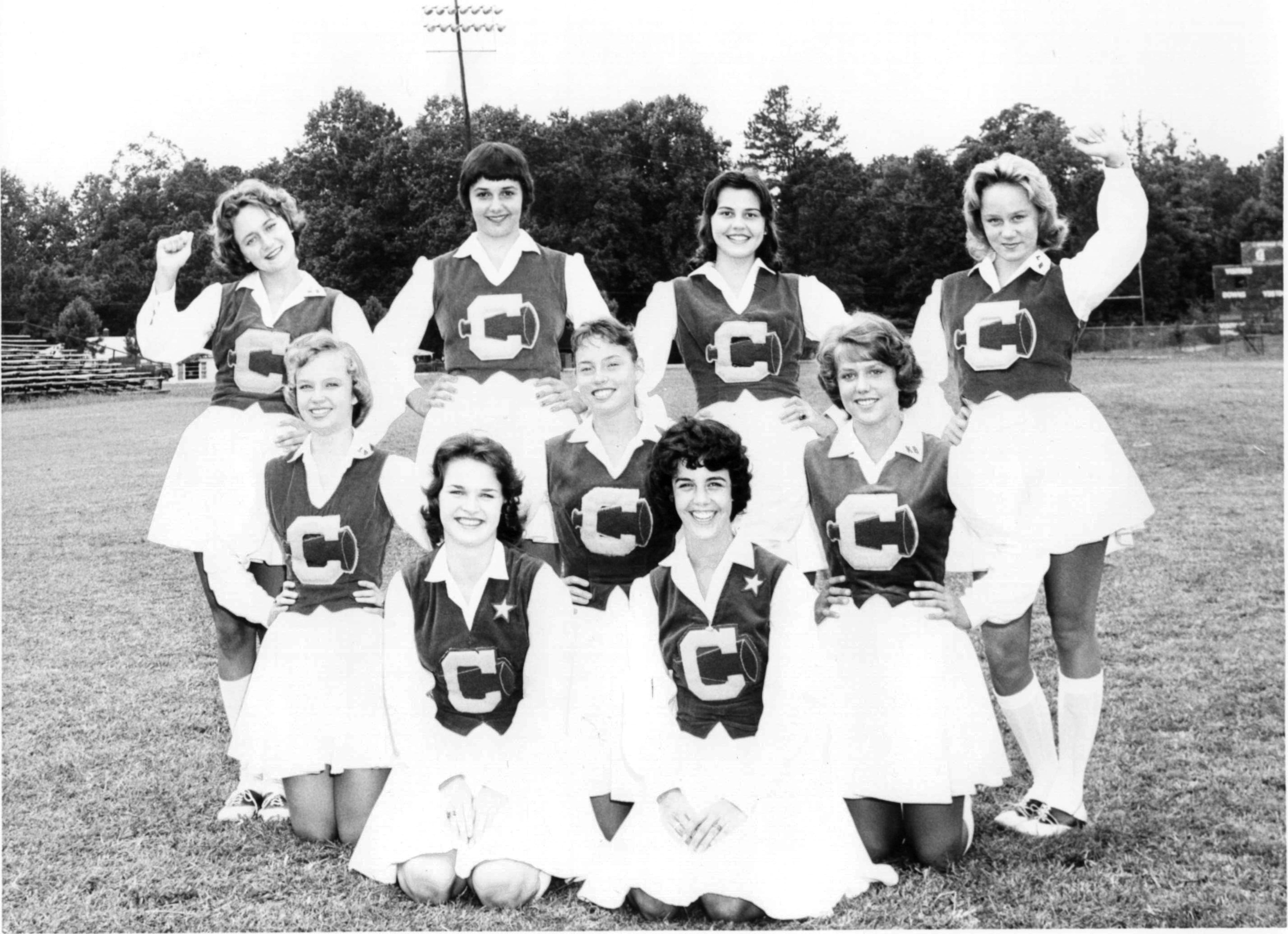 Cheerleading team from Chamblee High School, DeKalb County circa 1962.