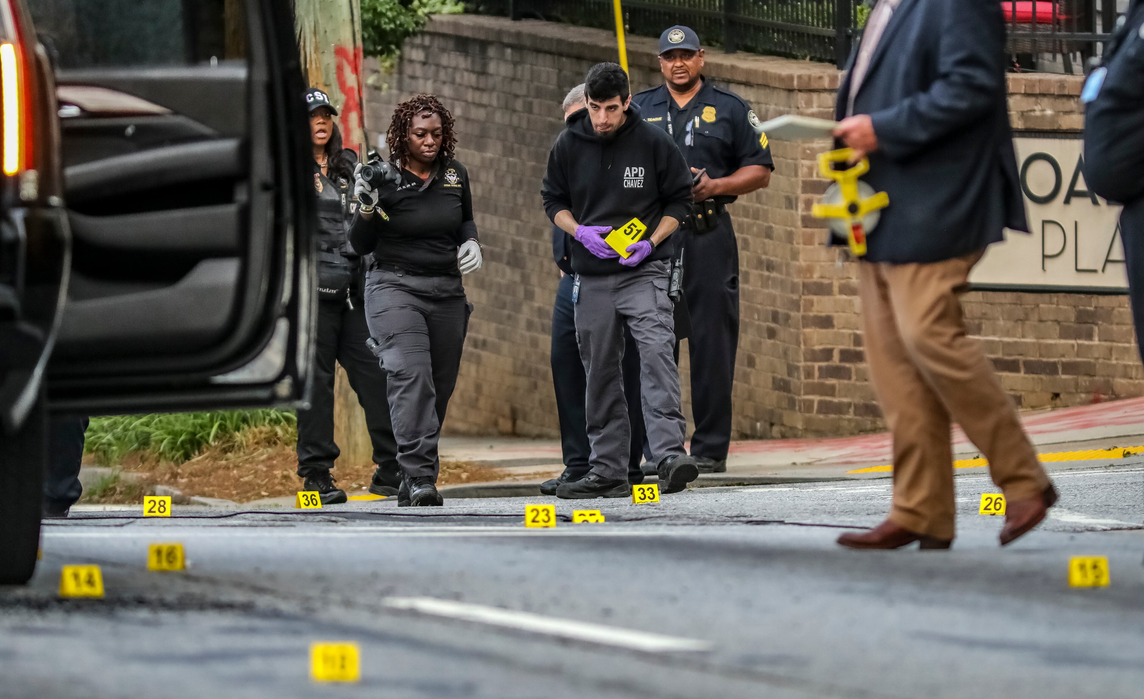 A woman was gunned down Tuesday morning, May 30, 2023 during an Uber ride in Buckhead, according to Atlanta police. The incident happened near the intersection of Lindbergh and Adina drives shortly before 4:30 a.m., according to Deputy Chief Charles Hampton Jr. \ (John Spink / John.Spink@ajc.com)