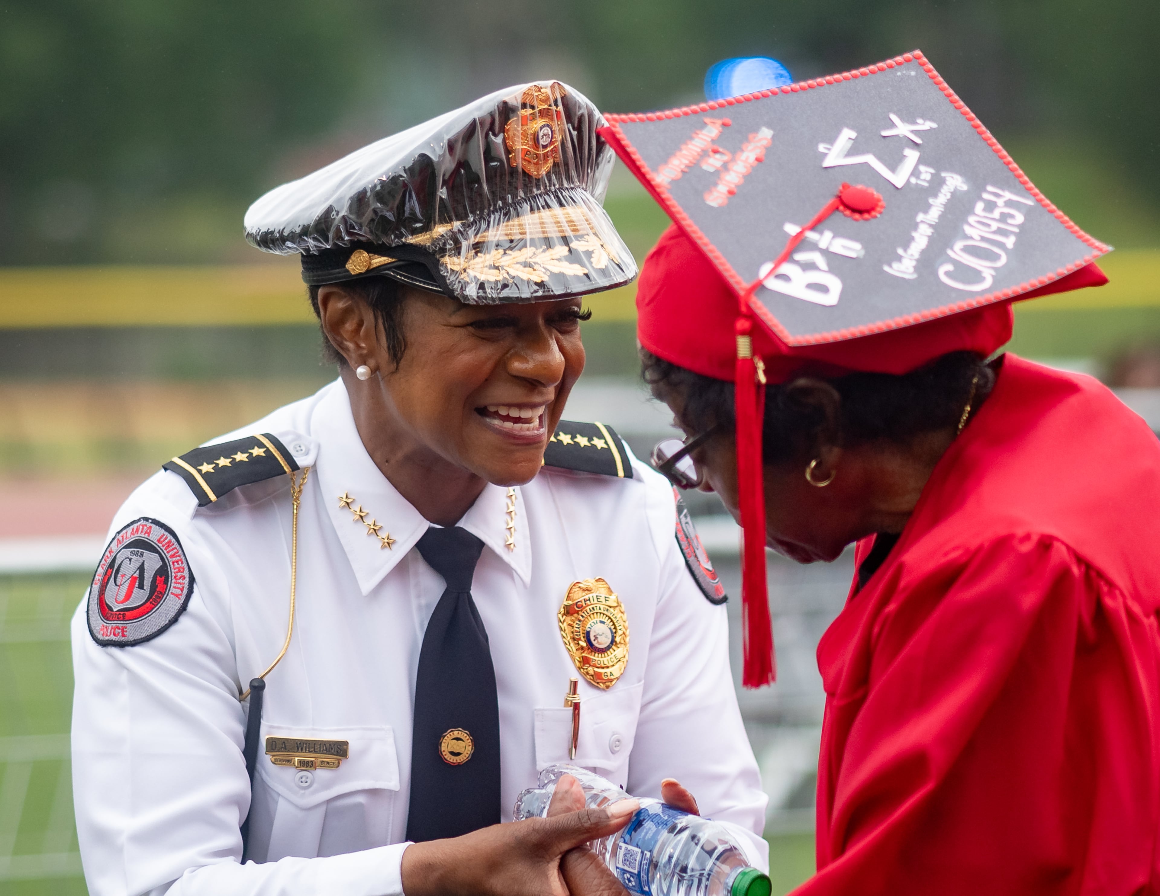 Graduates, faculty and family gather for the Clark Atlanta University 35th annual commencement convocation on Saturday, May 18, 2024. (Ben Hendren for The Atlanta Journal-Constitution)