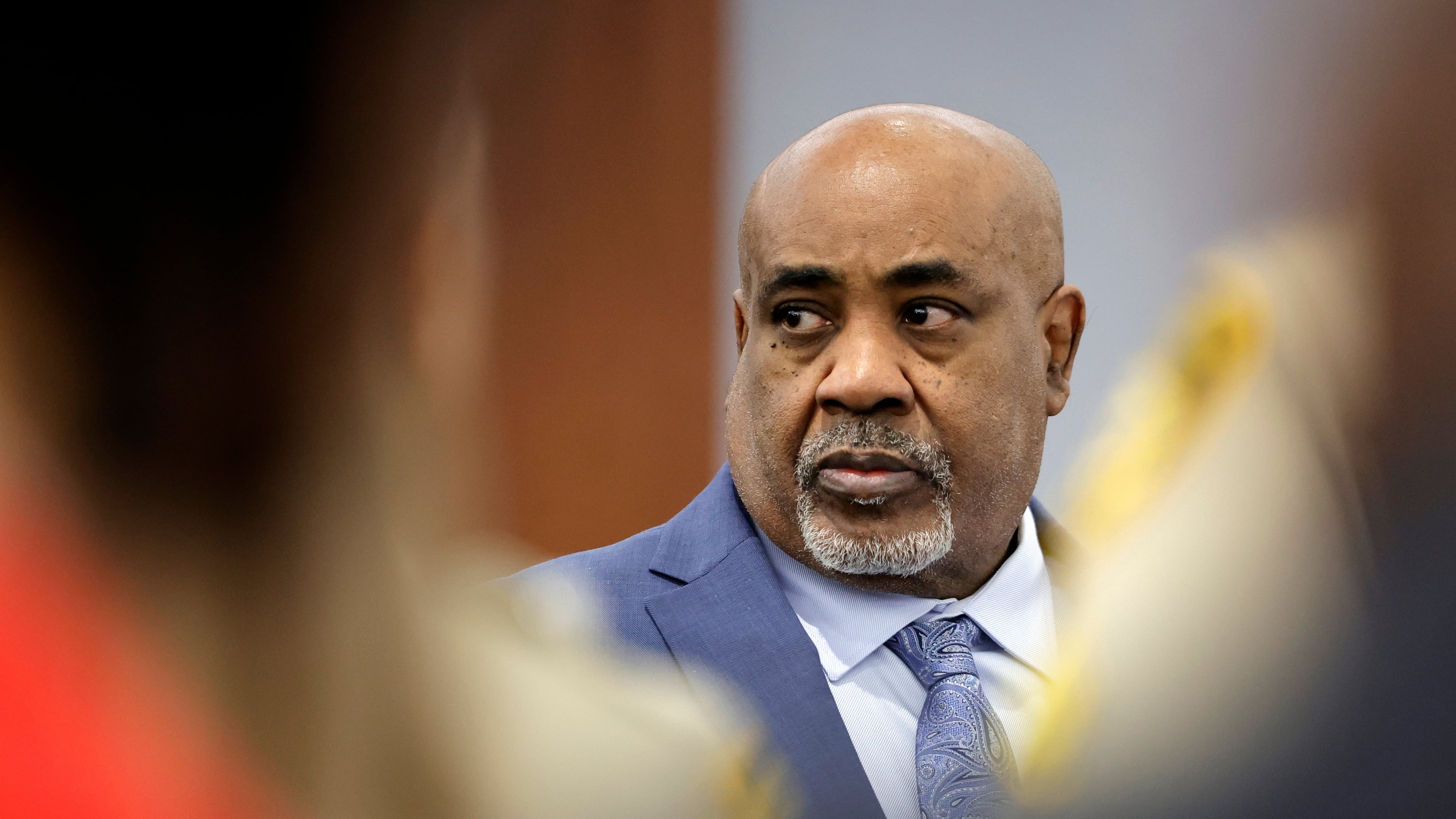 Duane Davis appears in court during his murder trial, related to the 1996 killing of rapper Tupac Shakur, at Clark County District Court Regional Justice Center in Las Vegas, Monday, Aug. 17, 2026. (Steve Marcus/Pool Photo via AP)