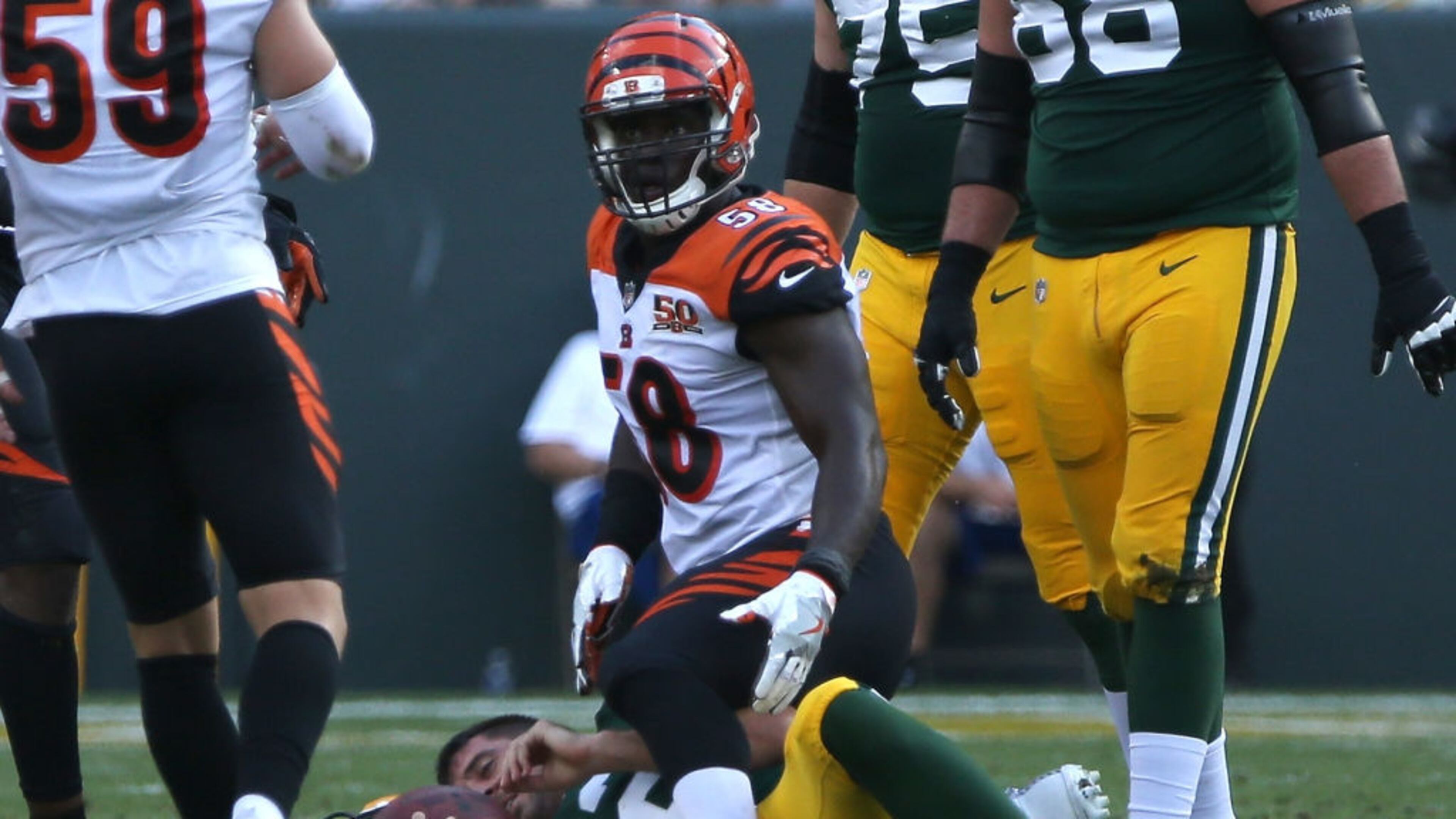 Carl Lawson, a Milton High School graduate, was named to the NFL's All-Rookie team after getting 8.5 sacks for the Bengals.