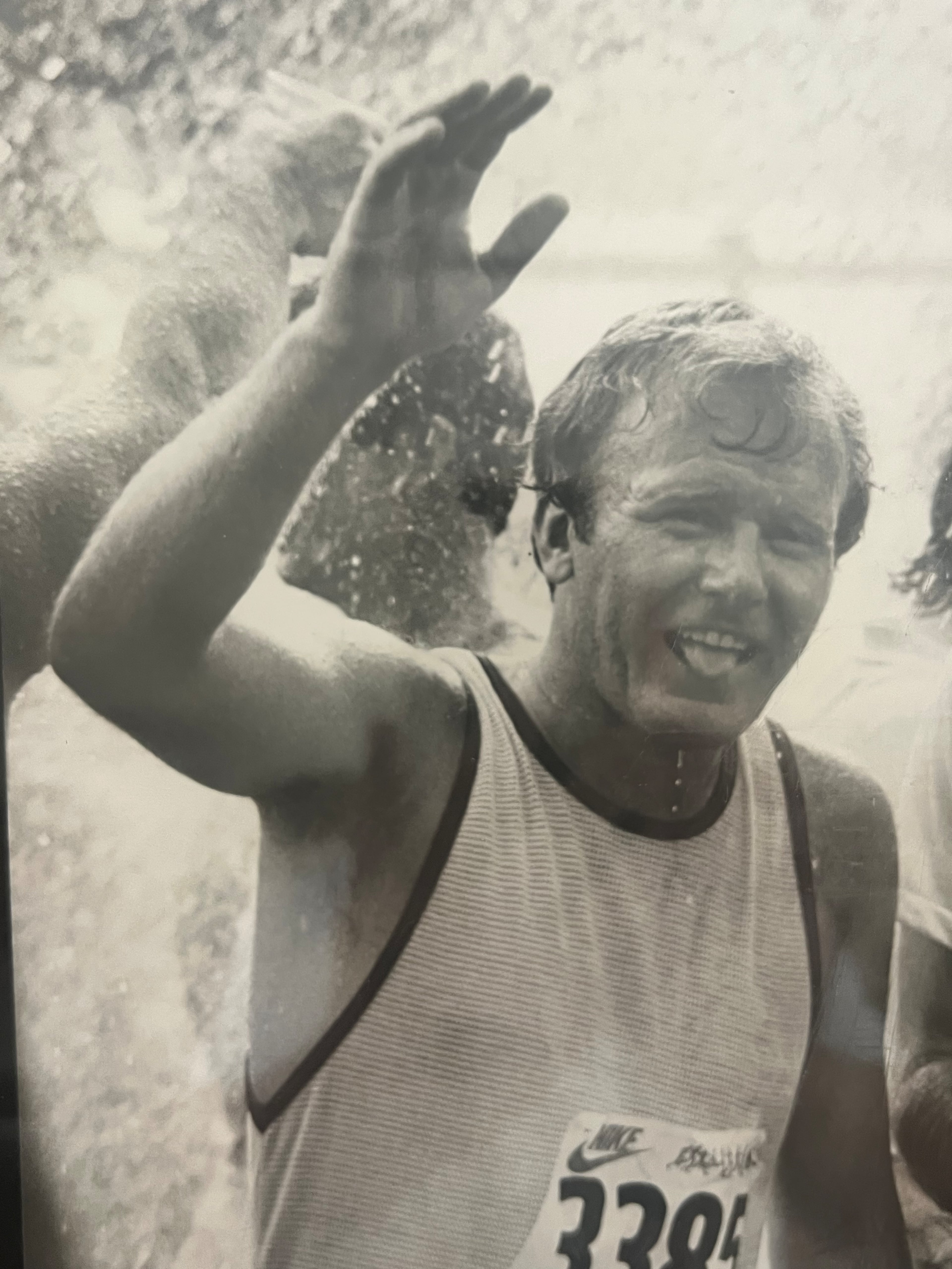 Greg Gates participates in the Peachtree Road Race in the late 1970s. (Courtesy of Greg Gates)