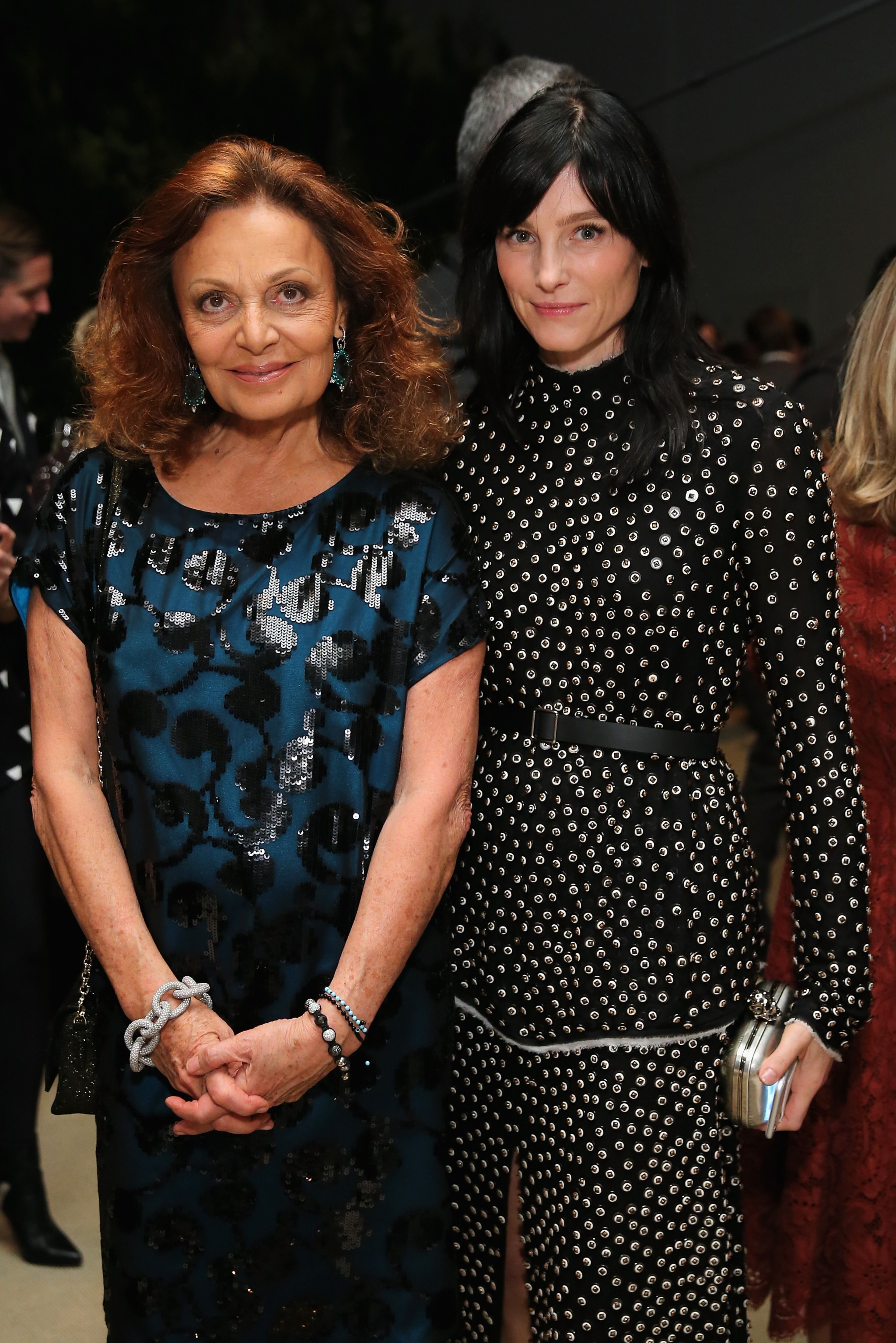 NEW YORK, NY - NOVEMBER 03: Designers Diane von Furstenberg (L) and Tabitha Simmons attend the 11th annual CFDA/Vogue Fashion Fund Awards at Spring Studios on November 3, 2014 in New York City. (Photo by Neilson Barnard/Getty Images)