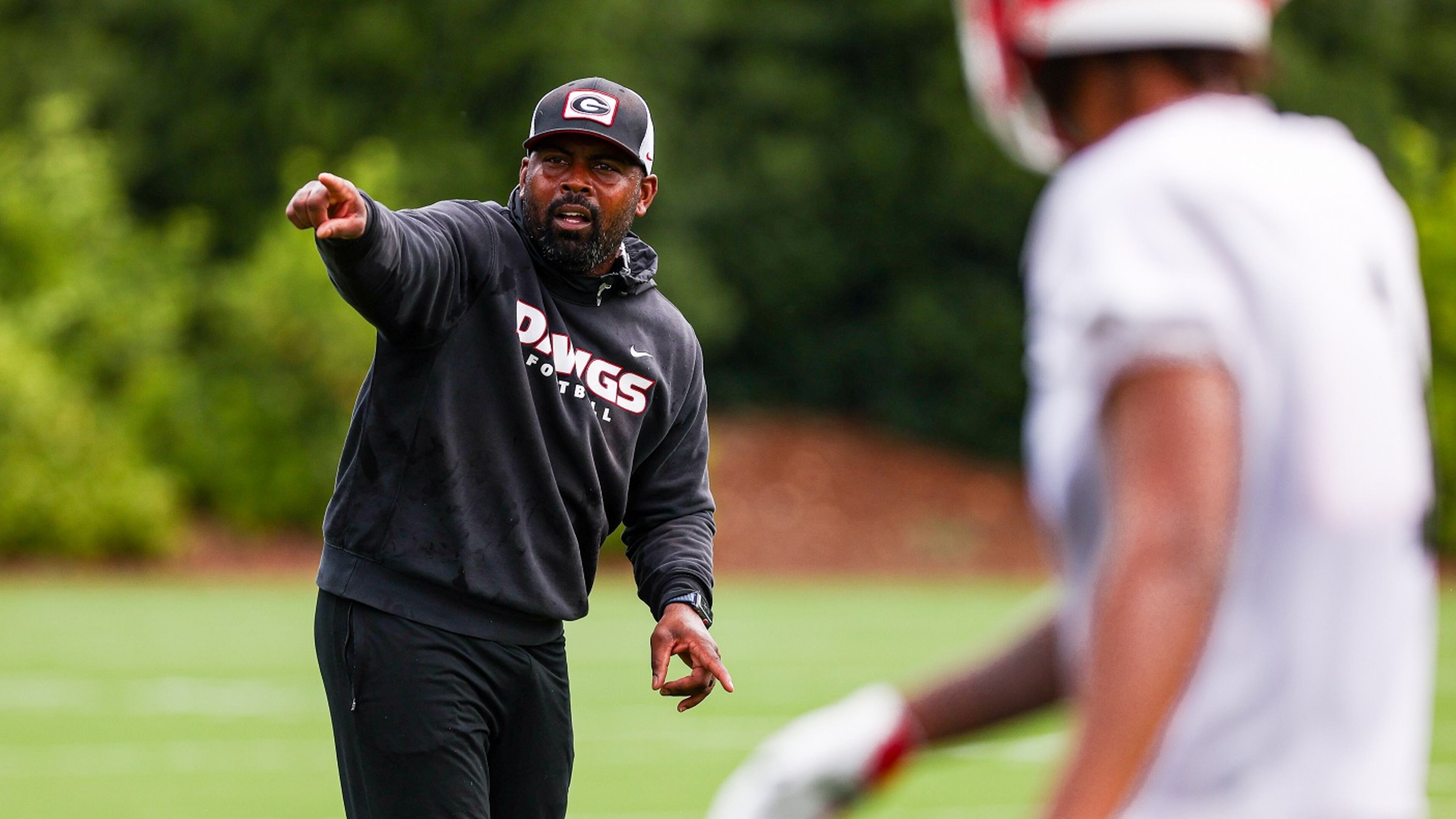 Georgia defensive backs coach Fran Brown during Georgia’s practice session in Athens, Ga., on Thursday, Aug. 3, 2023. (Tony Walsh/UGAAA)