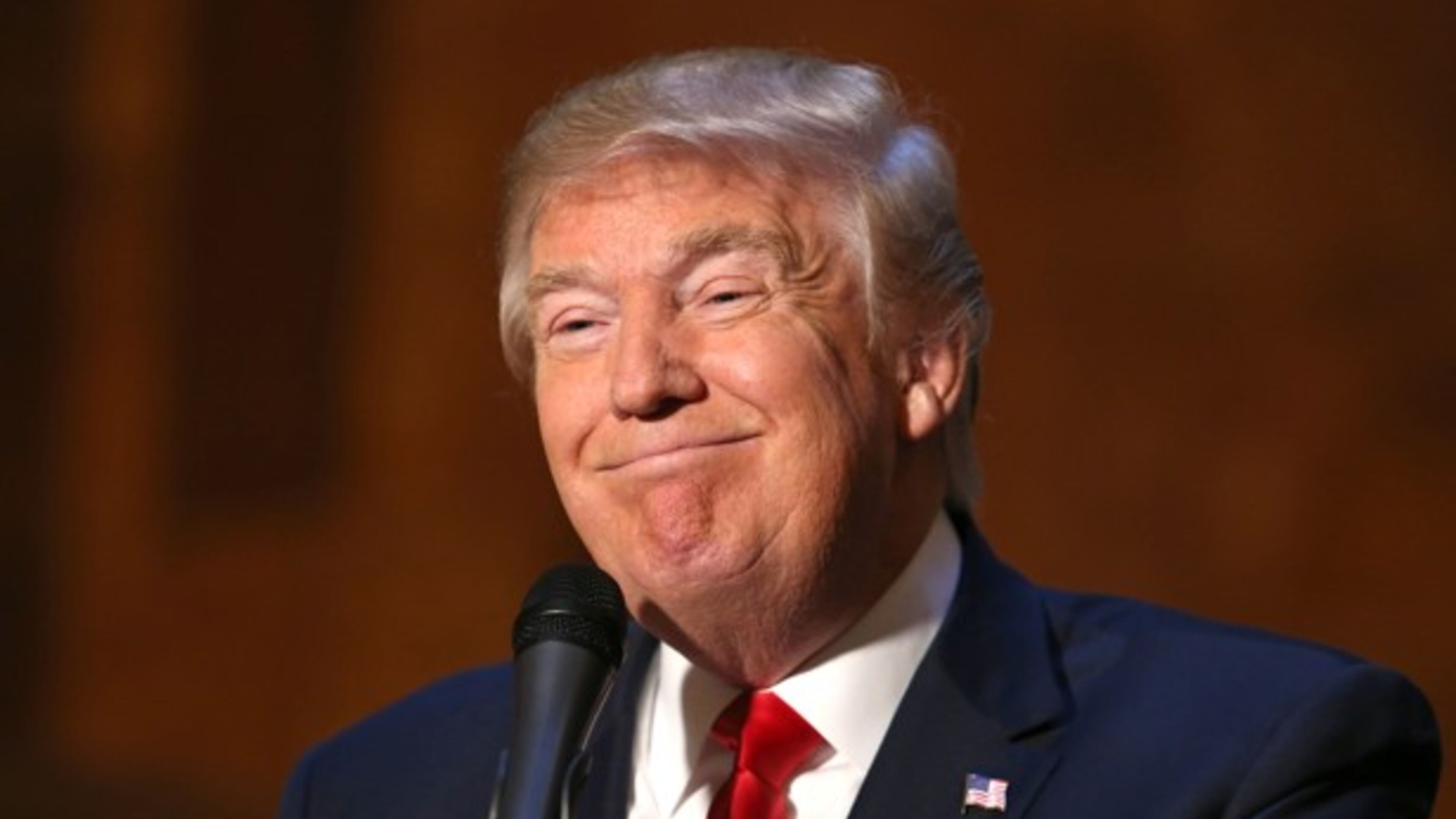 Businessman and Republican presidential candidate Donald Trump speaks during a press conference at Trump Tower on Tuesday, Nov. 3, 2015, in New York. (Photo by Greg Allen/Invision/AP)