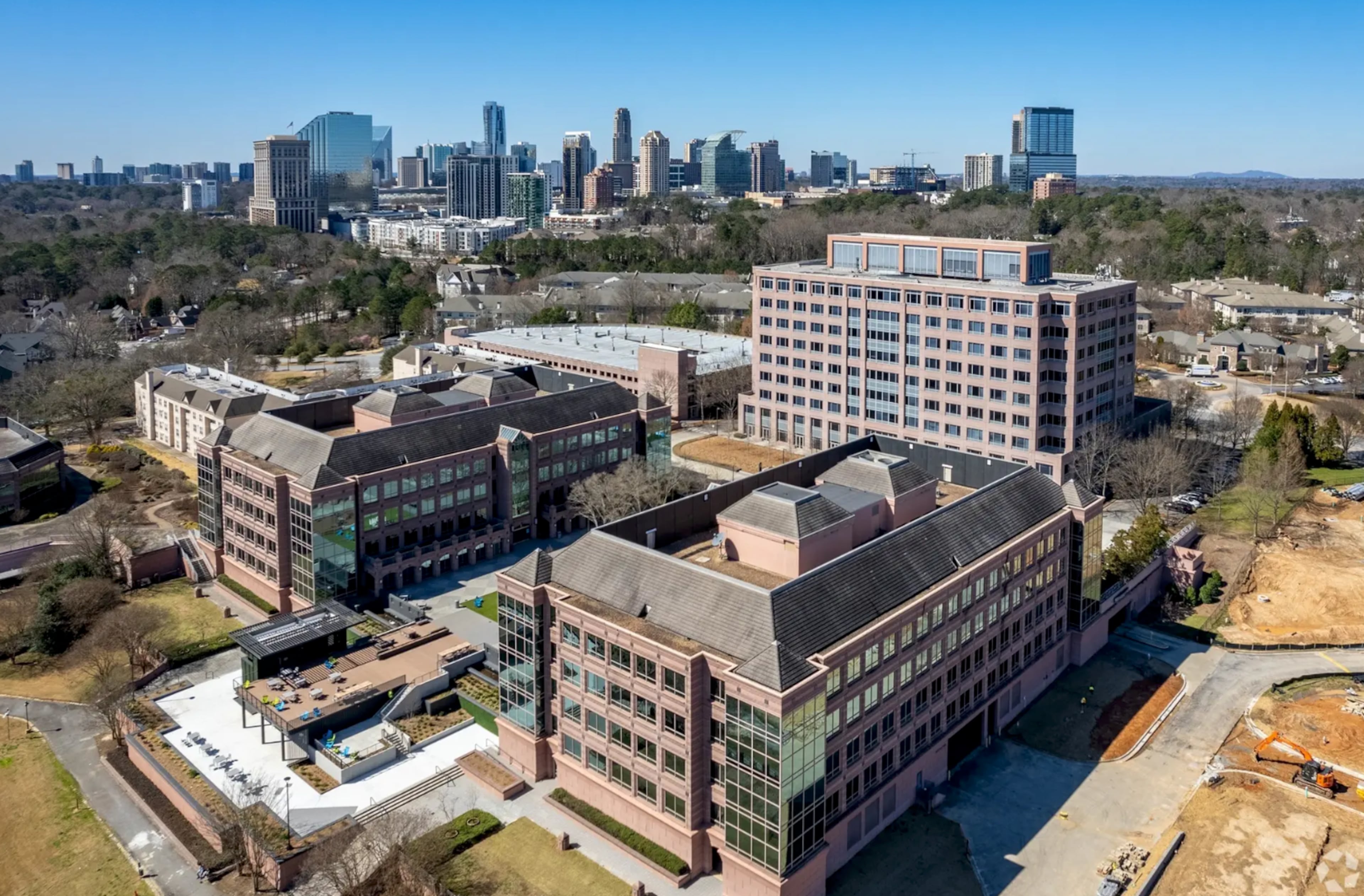 Lenox Park is an office campus in Brookhaven, located near Buckhead, that was developed by Charlie Brown in the 1980s. (Courtesy of CoStar)