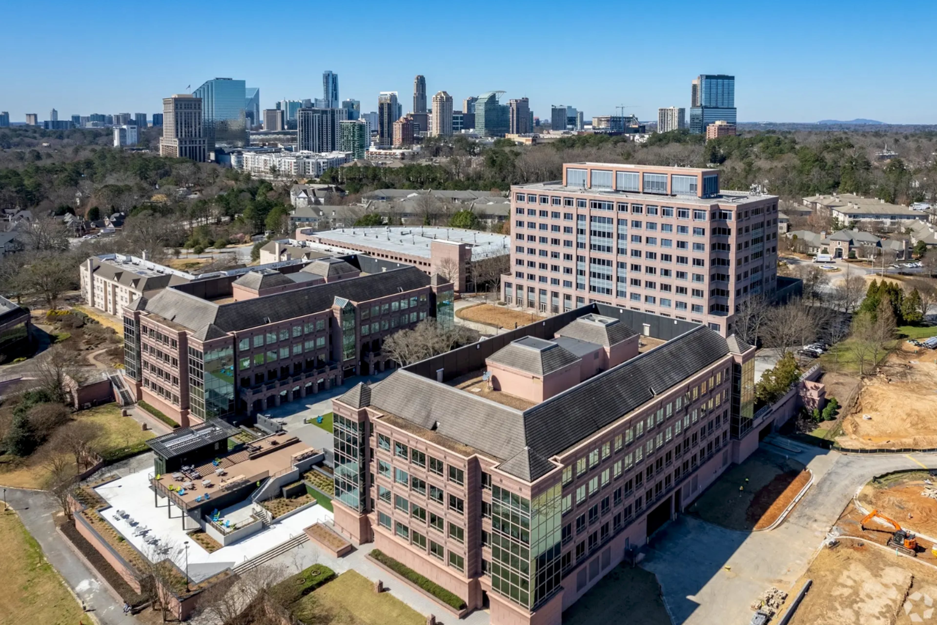 Lenox Park is an office campus in Brookhaven, located near Buckhead, that was developed by Charlie Brown in the 1980s. (Courtesy of CoStar)