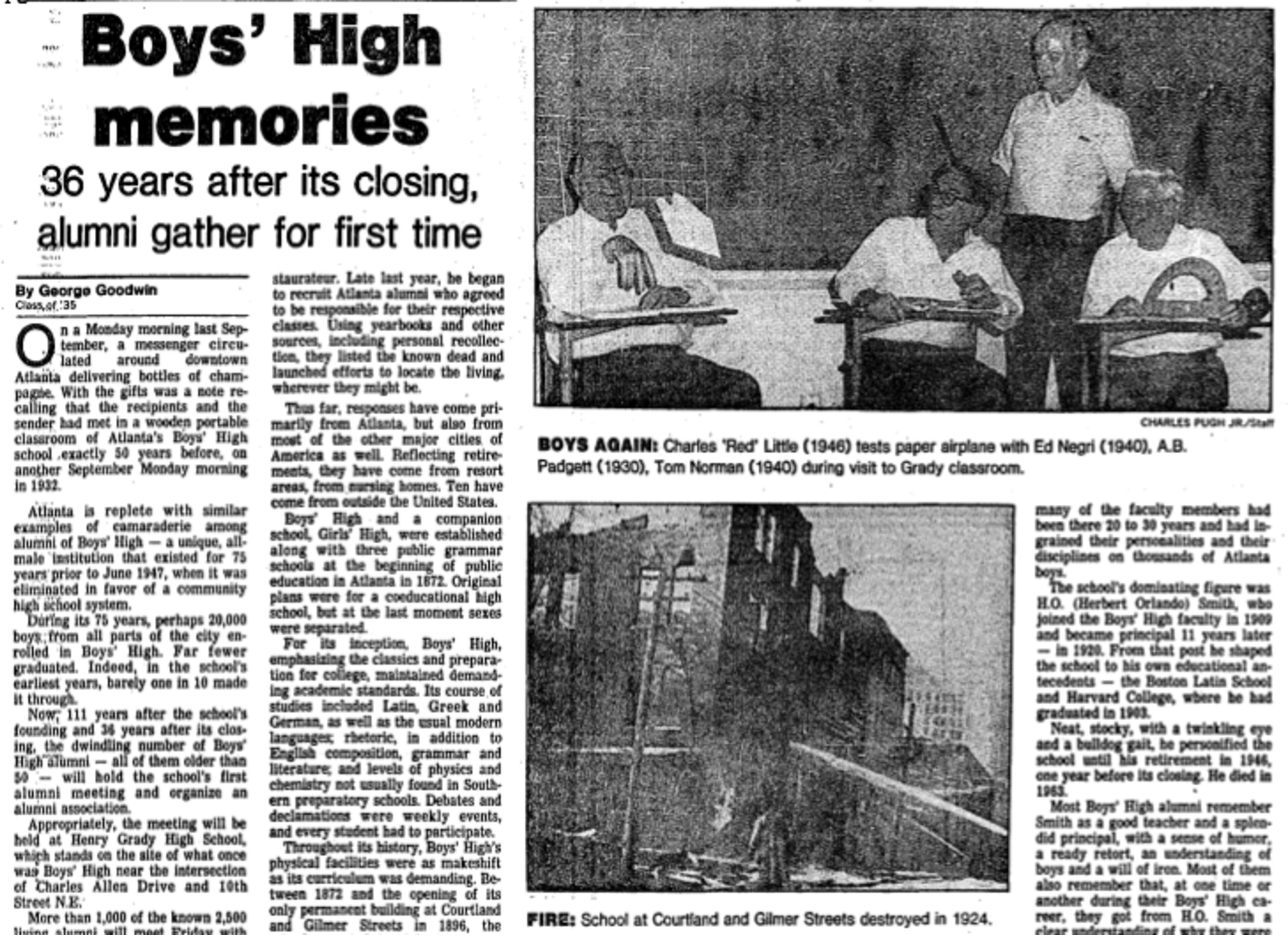 An image of George Goodwin's article from 1983.