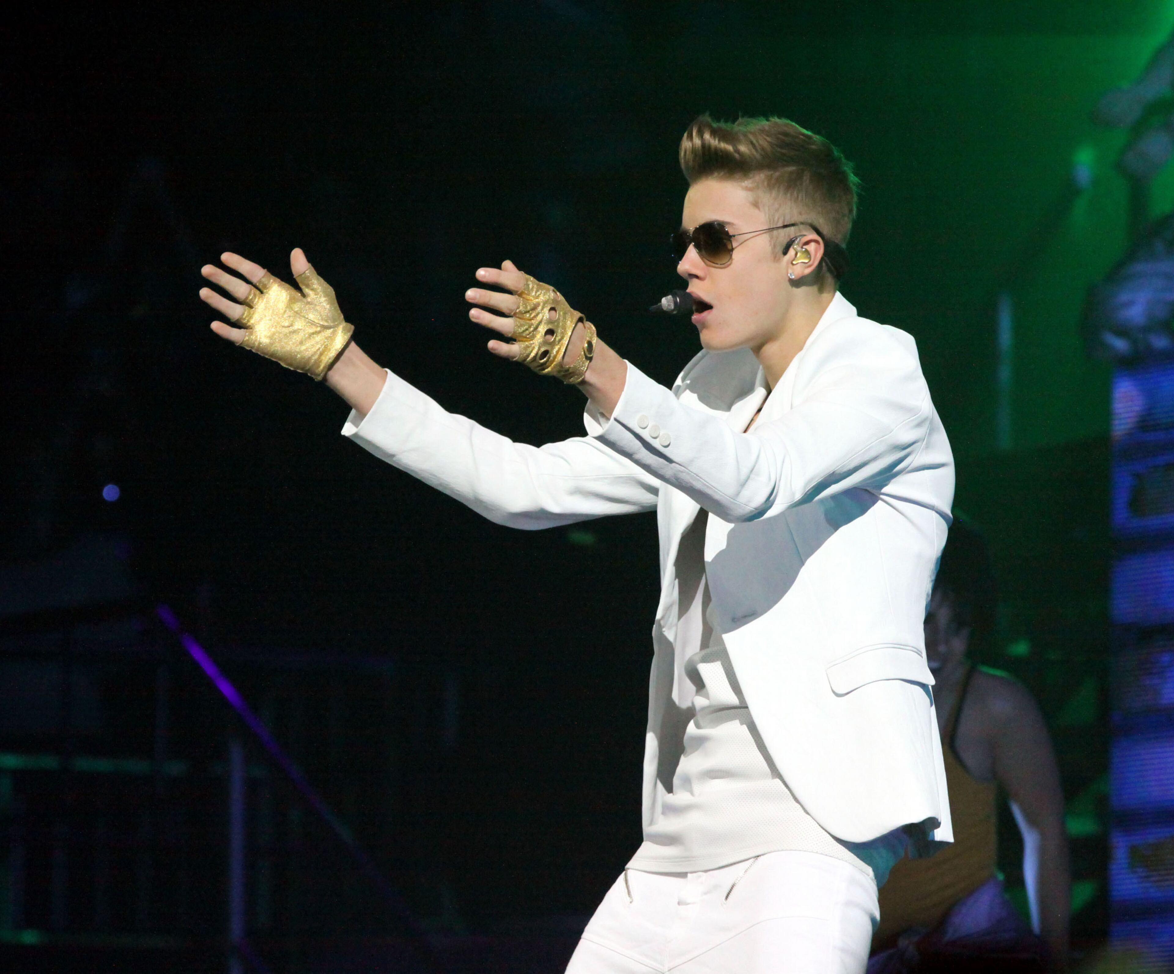 Justin Bieber performs in support of his most recent album, "Believe," Wednesday, Jan. 23, 2013 at Philips Arena in Atlanta.