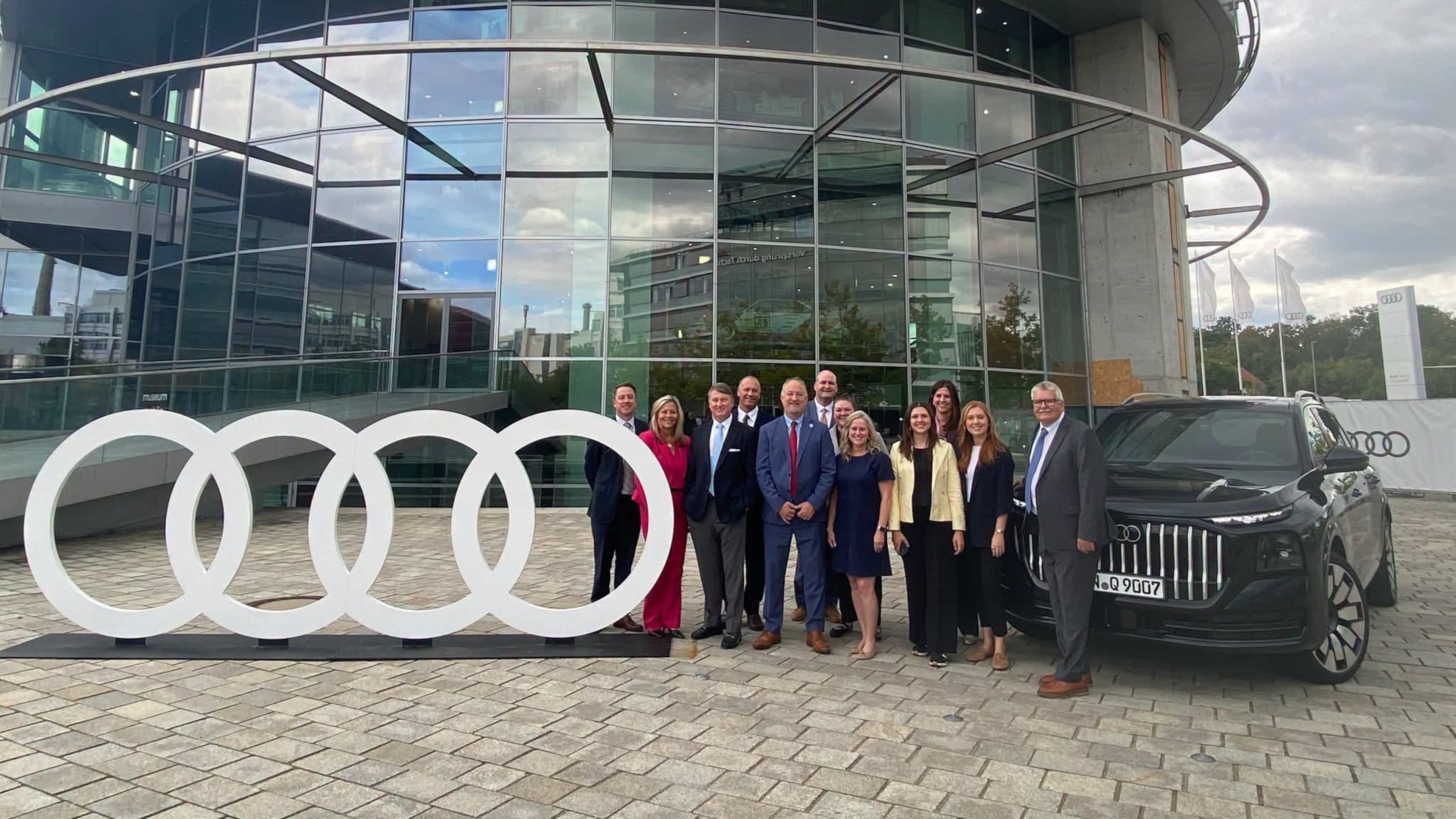 A delegation of Georgia officials, including Gov. Brian Kemp and Macon Mayor Lester Miller, visited Ingolstadt, Germany, in September to meet with Audi leadership. A month later, Audi leaders and President Donald Trump announced a $4.2 billion factory slated for Middle Georgia. (Courtesy of Macon Mayor Lester Miller)