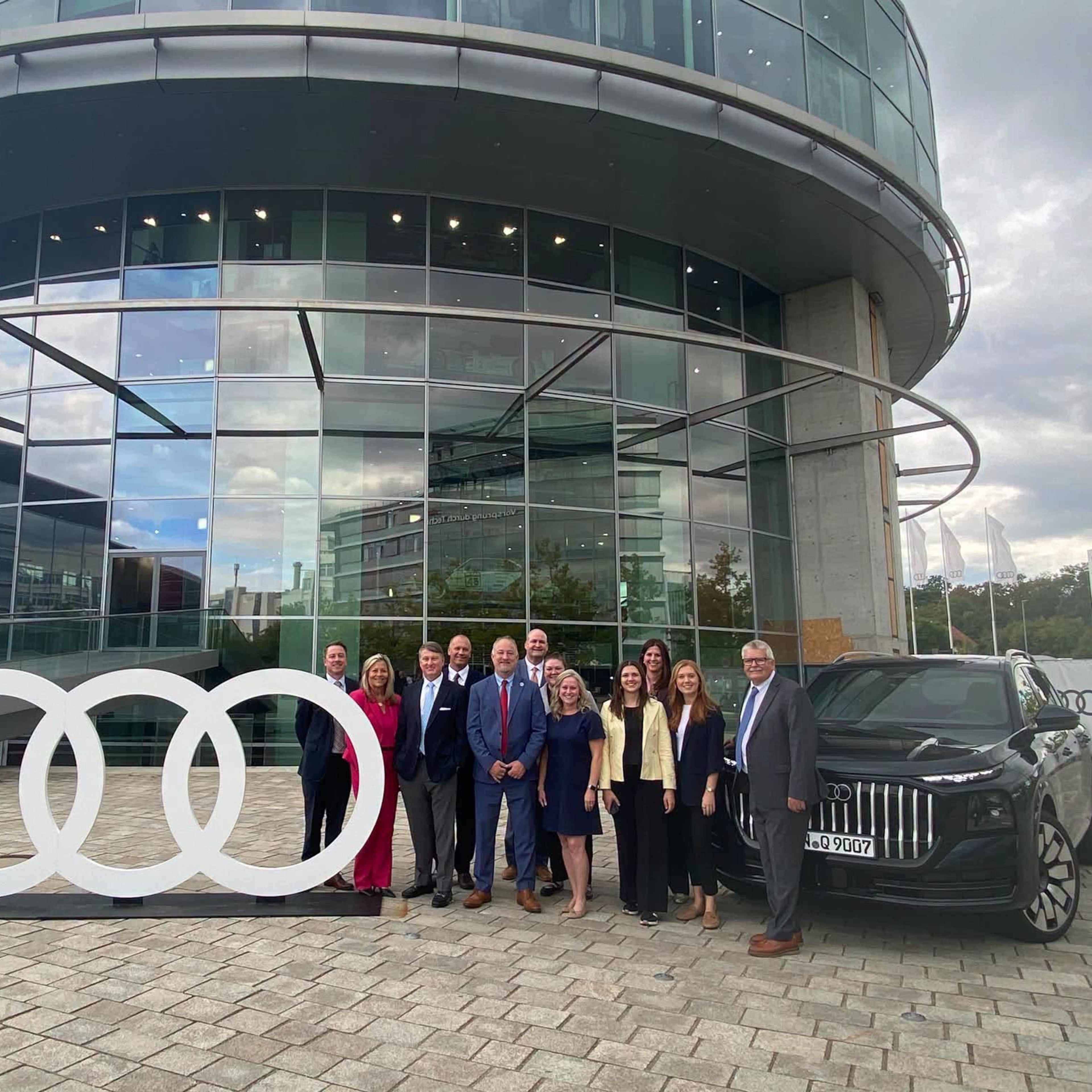 A delegation of Georgia officials, including Macon Mayor Lester Miller, visited Ingolstadt, Germany, in September to meet with Audi leadership. A month later, Audi leaders and President Donald Trump announced a $4.2 billion factory slated for Middle Georgia. (Courtesy of Macon Mayor Lester Miller)