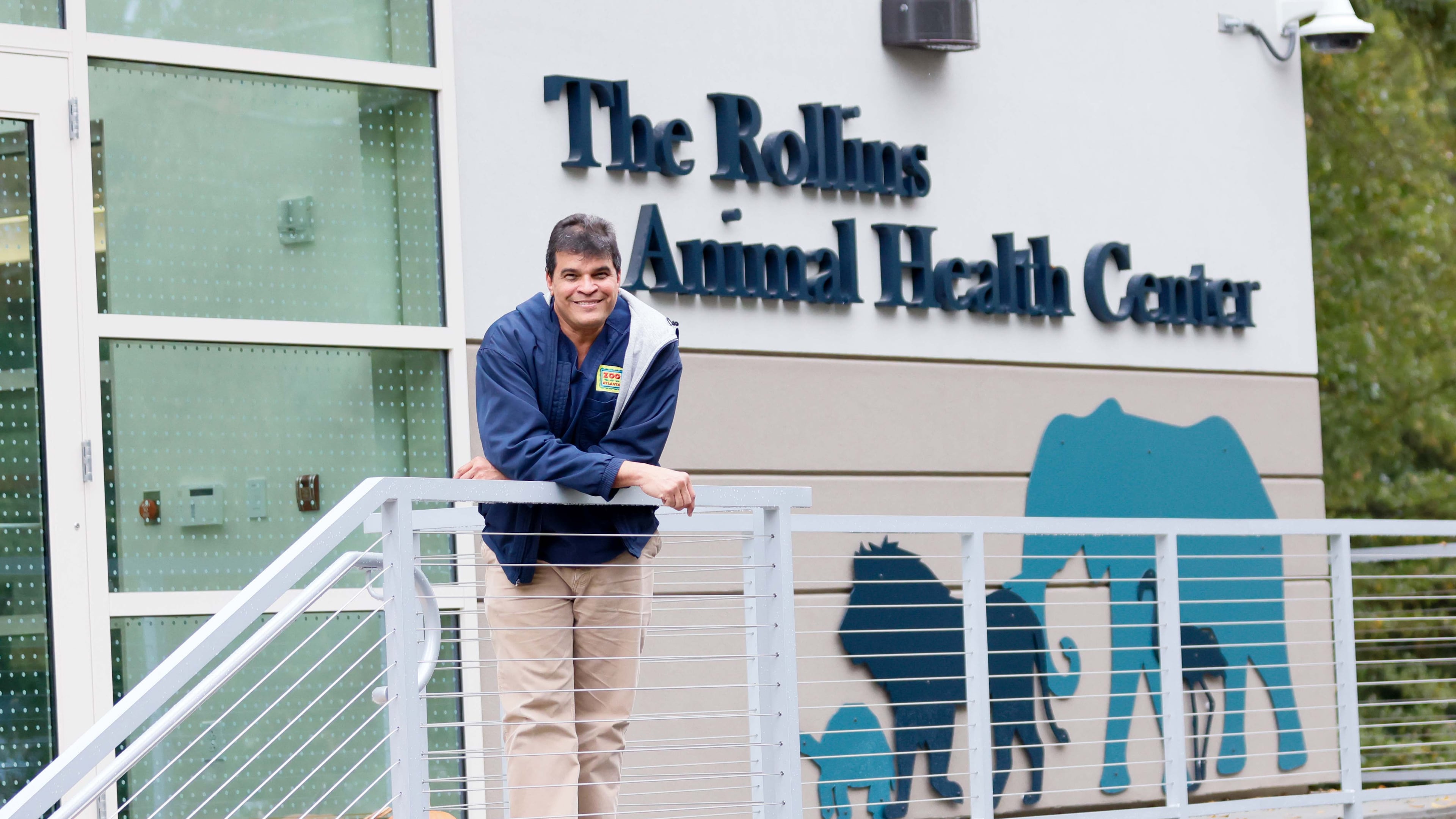 Vice President of Animal Health at Zoo Atlanta, Dr. Sam Rivera, poses for a photograph outside the Rollins Animal Center on Thursday, November 2024.
(Miguel Martinez / AJC)