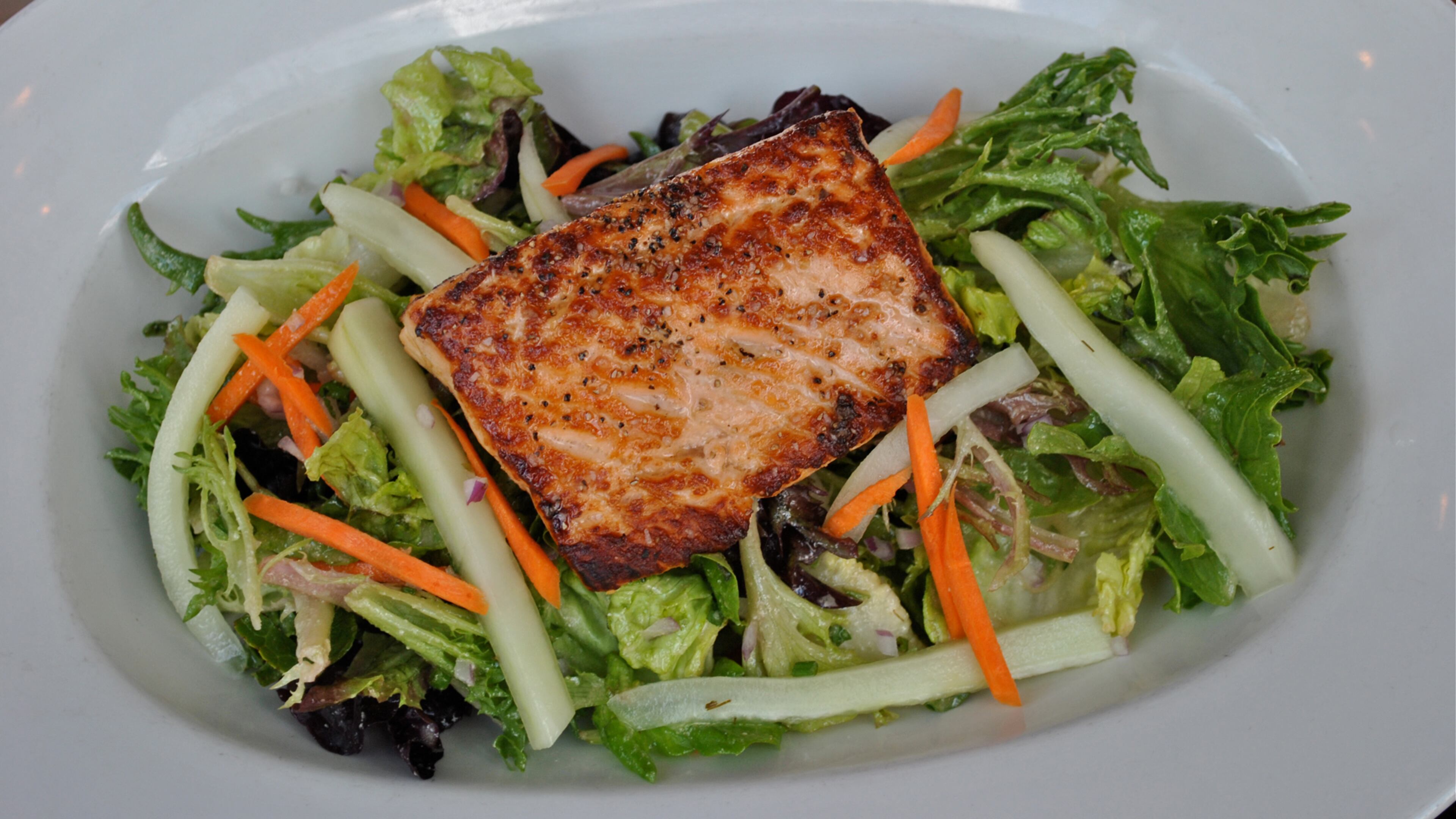 Miso and soy marinated salmon with kimchee at Tap gastropub. Photo credit: Rowina Amick/Concentrics Restaurants.